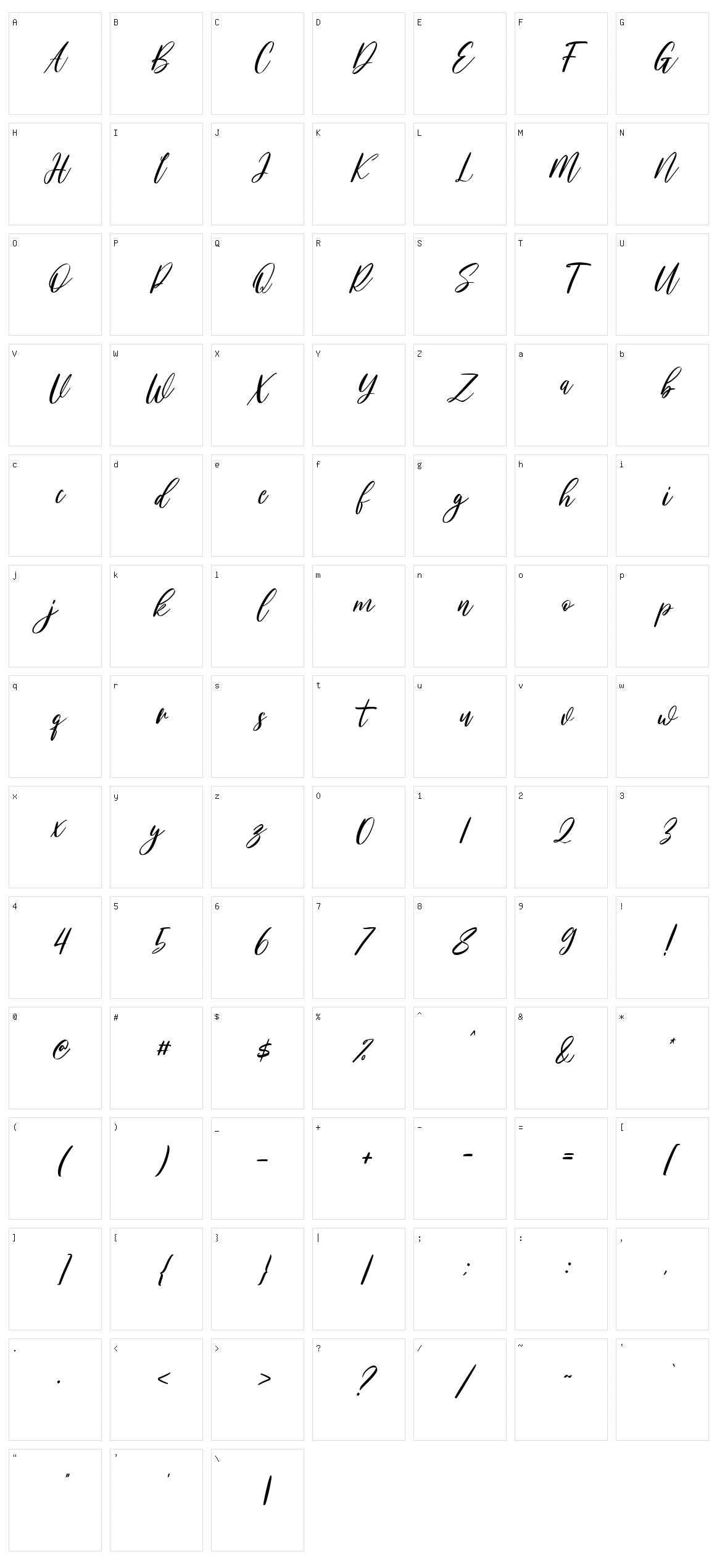 Mattswans Character Set