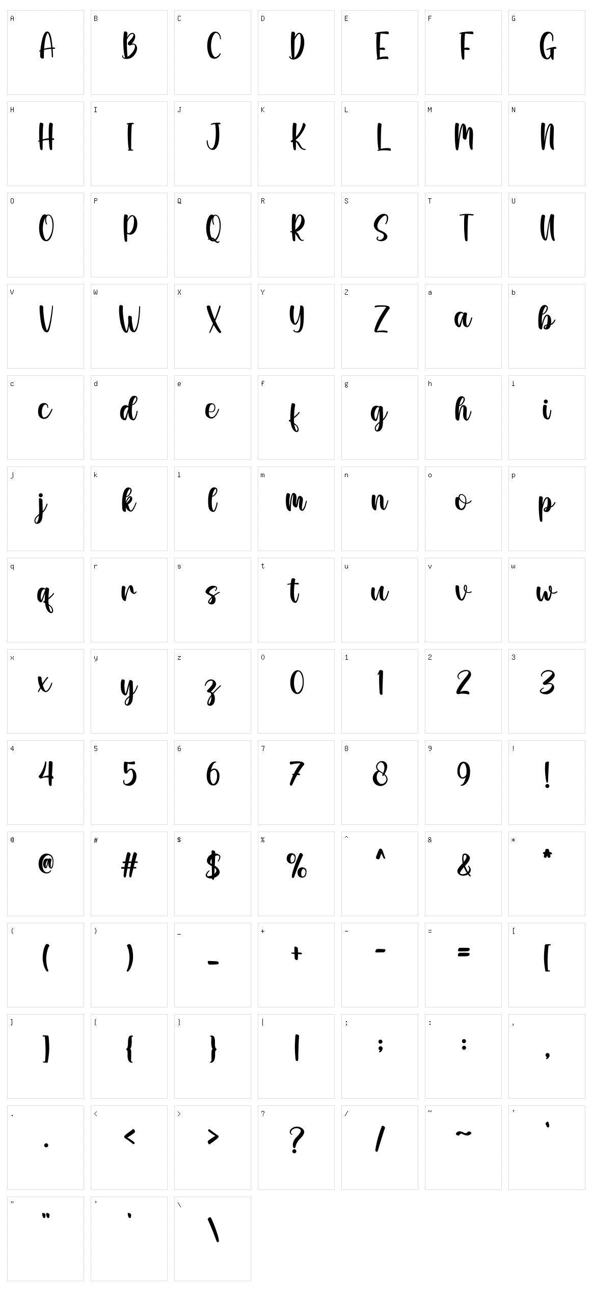 Mauren Character Set