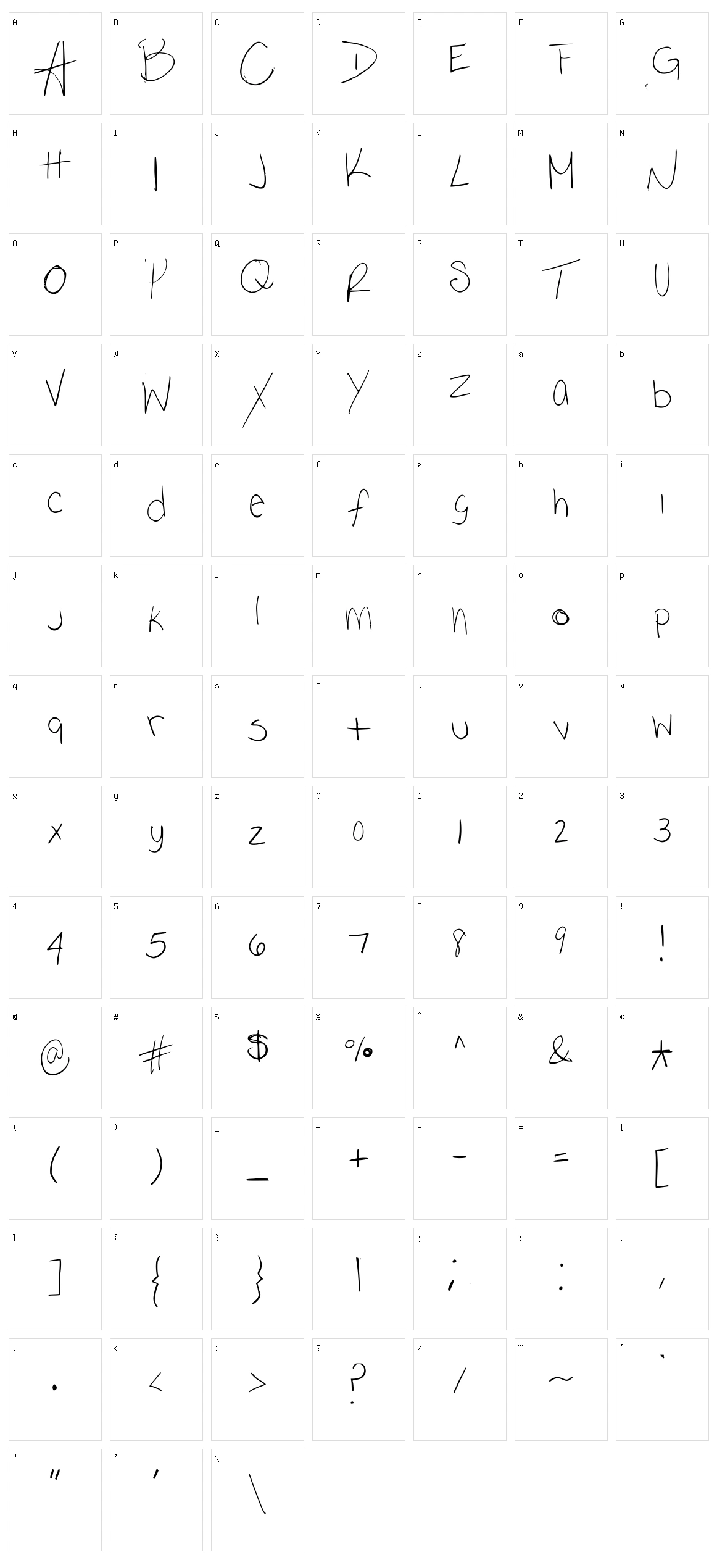 Maya Character Set