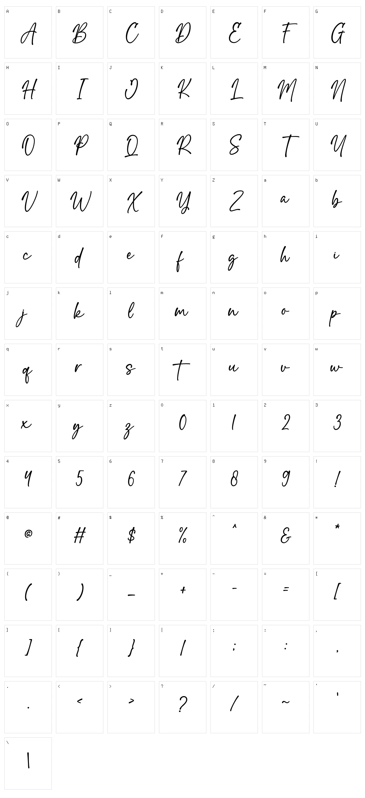 Maya Character Set