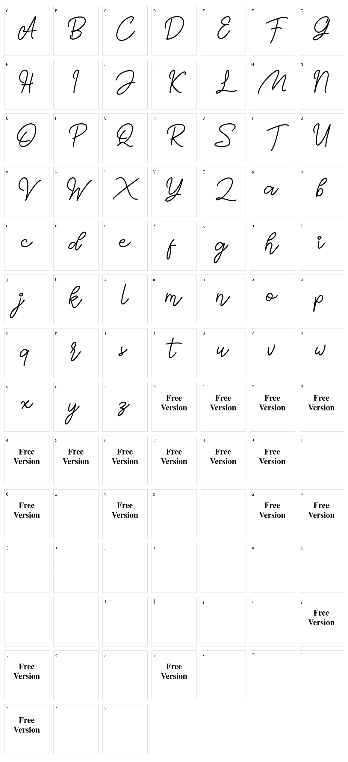 Mayasari Character Set
