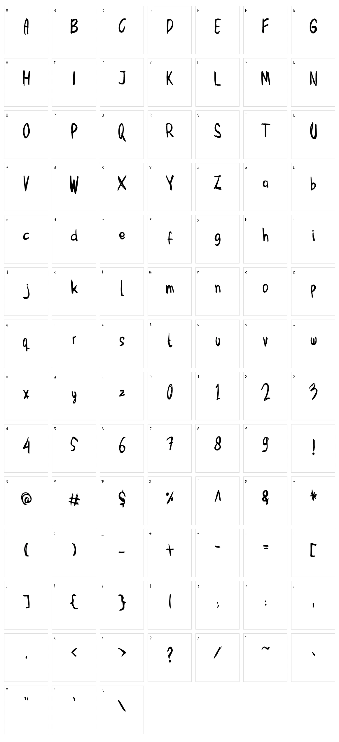 Mbak-Mbik Character Set