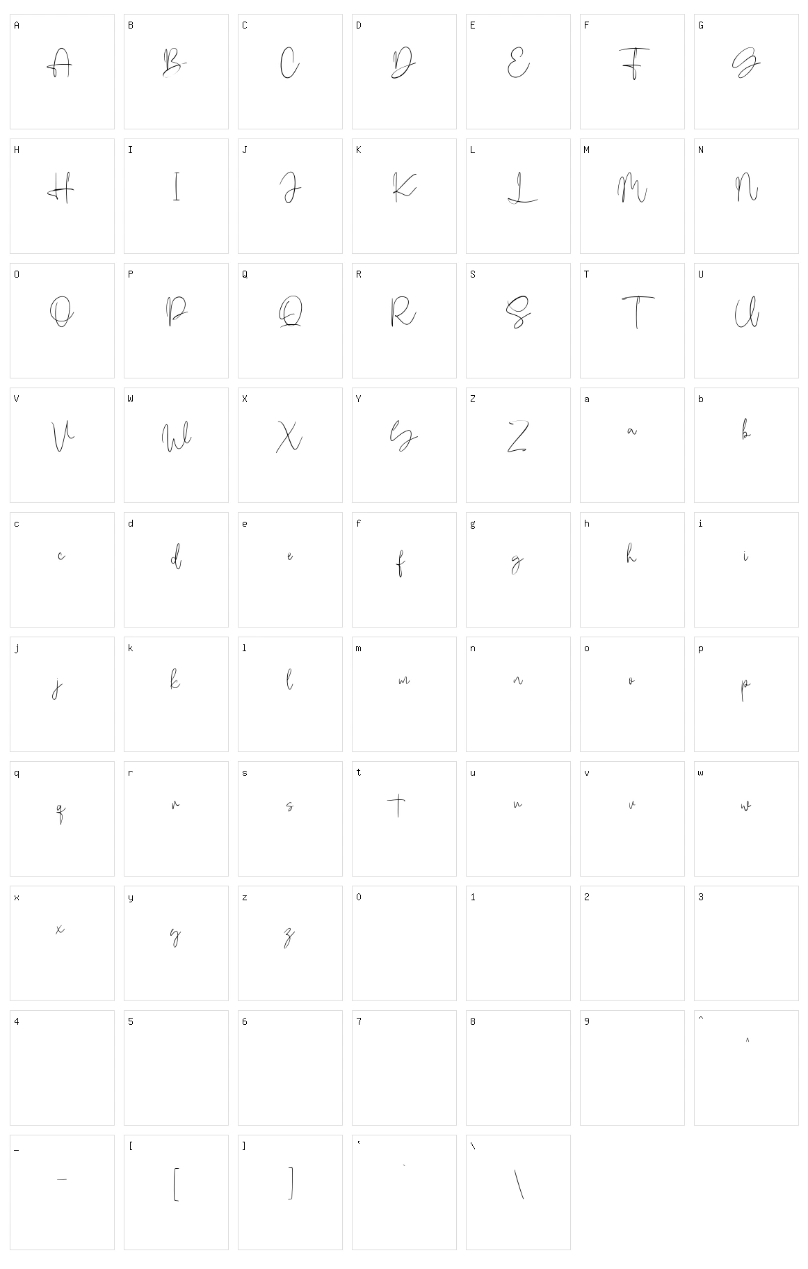 Mc Tellyus Character Set