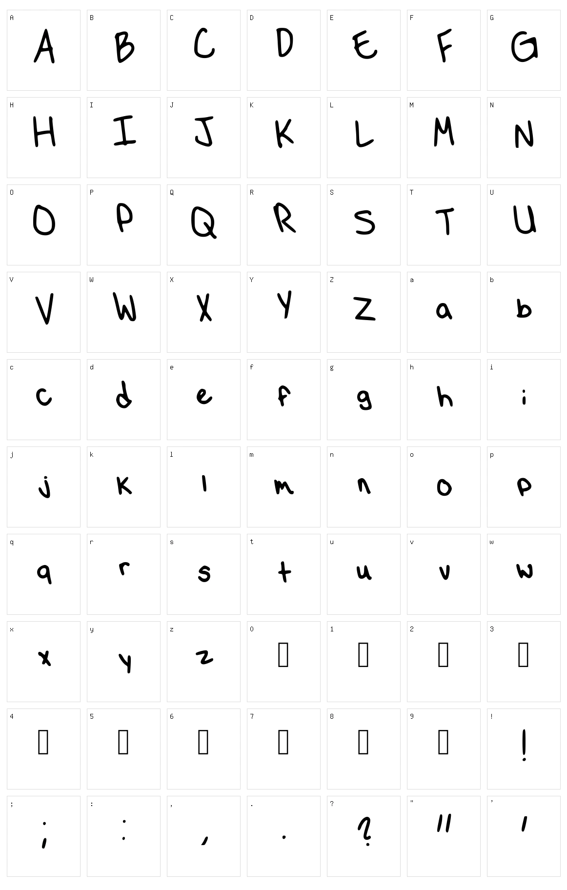McBoingo Character Set