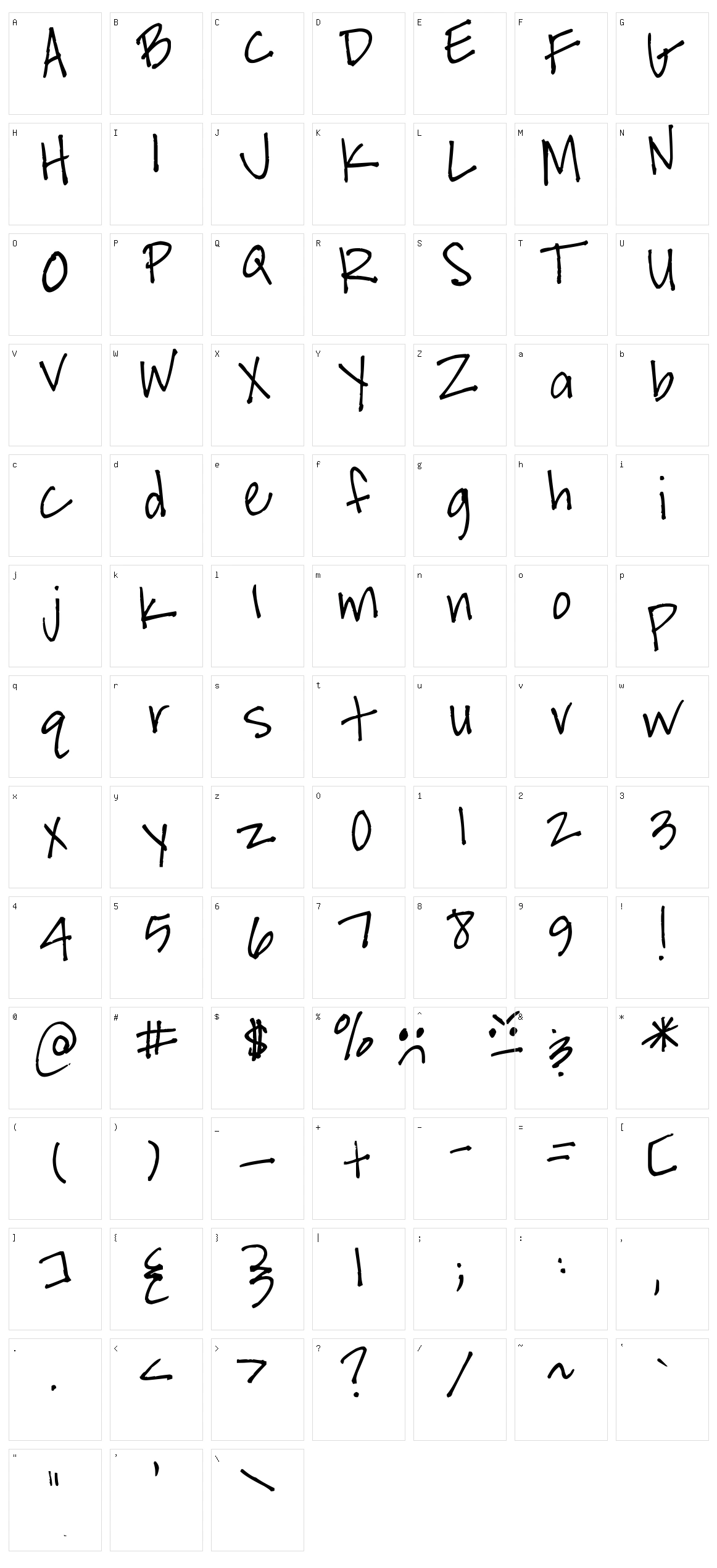 McEnneking Character Set