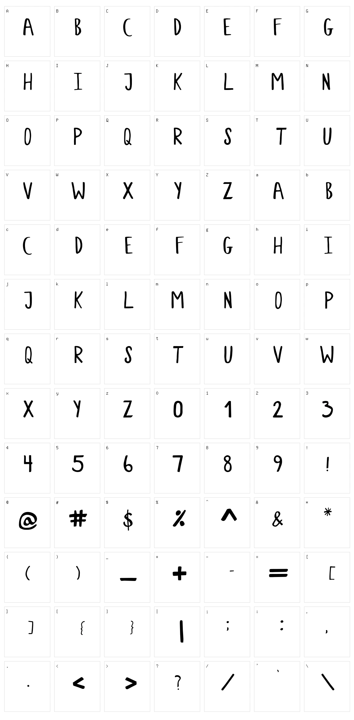 Mea Culpa Character Set