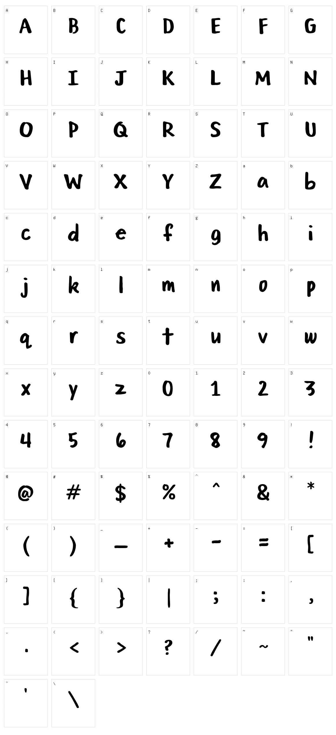 Mega Marker Character Set