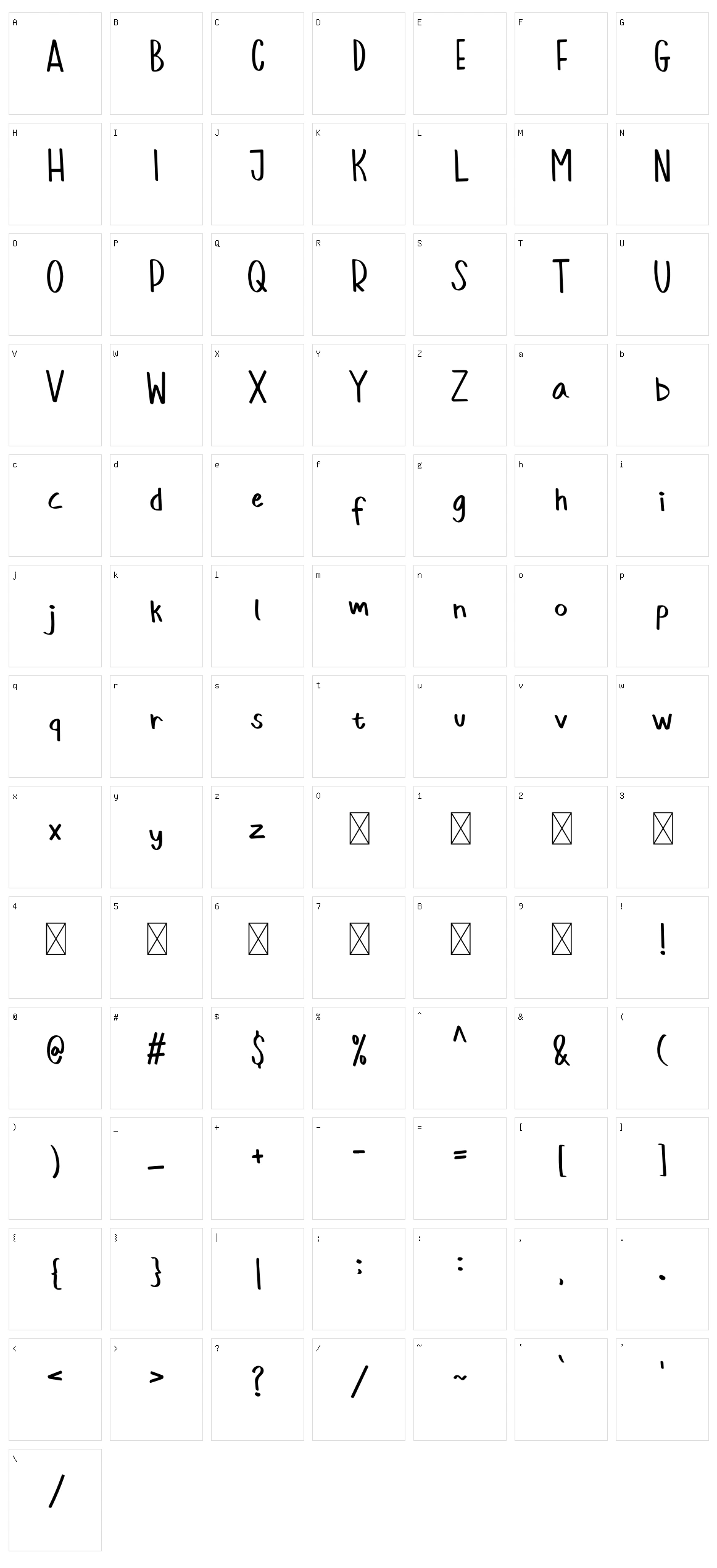 Mello Hello Character Set