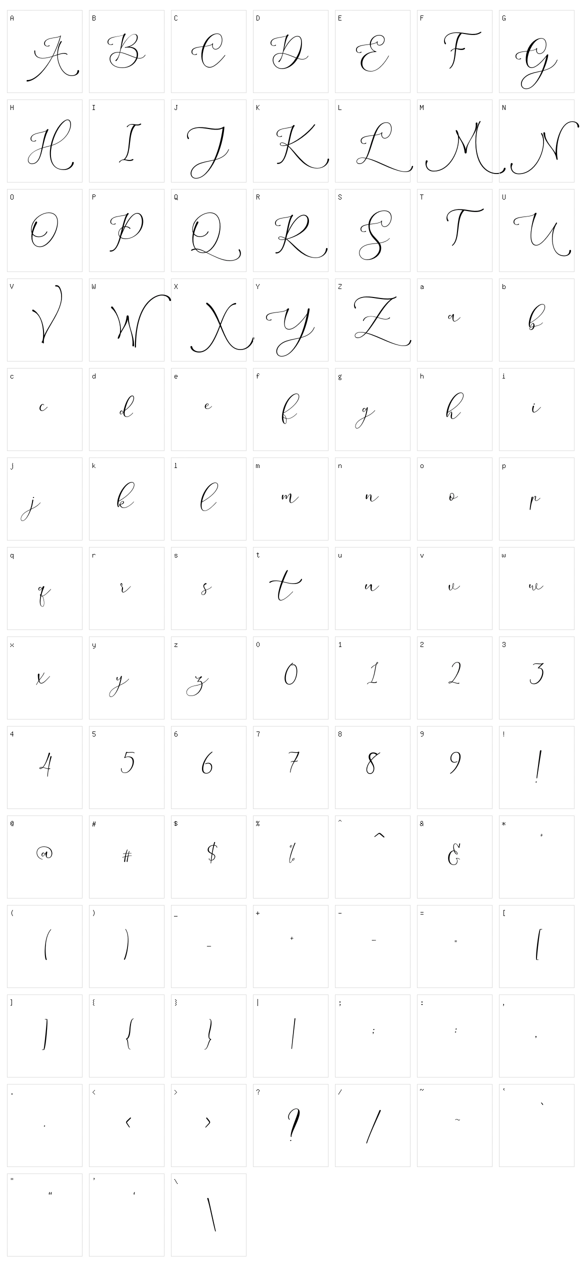 Melnychuk Character Set