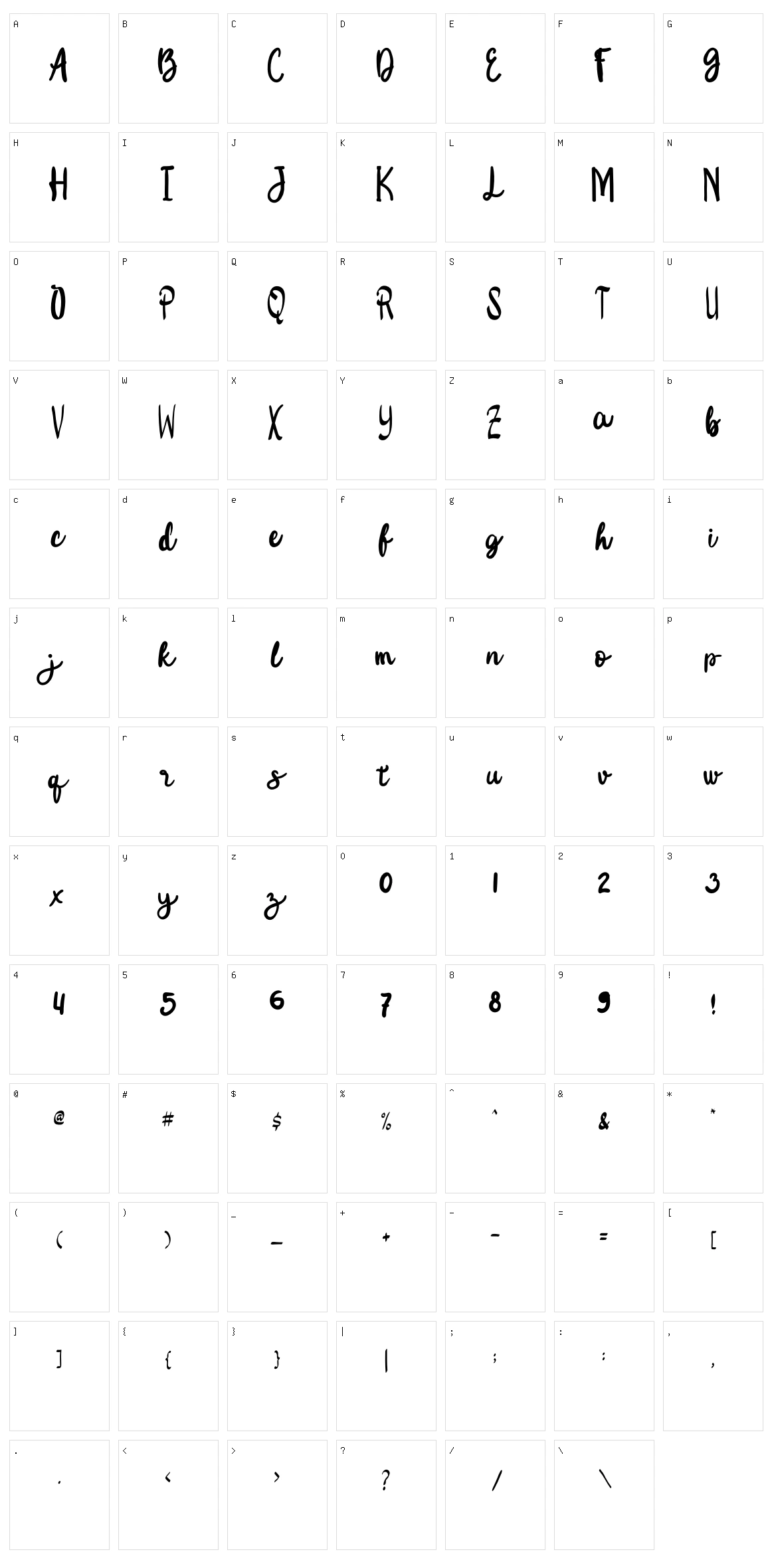 Melody Jazzy Character Set