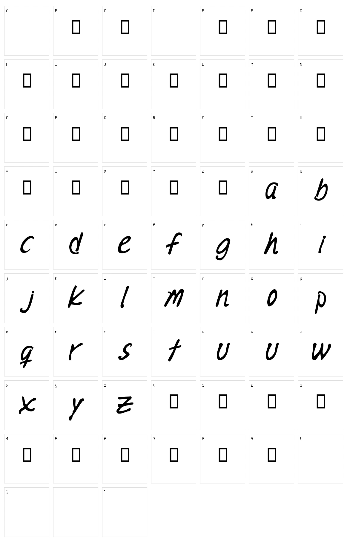 Memento Mori Character Set