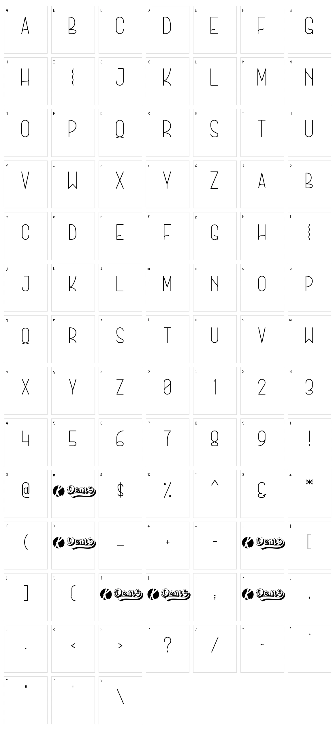 Merry Couple Script Character Set