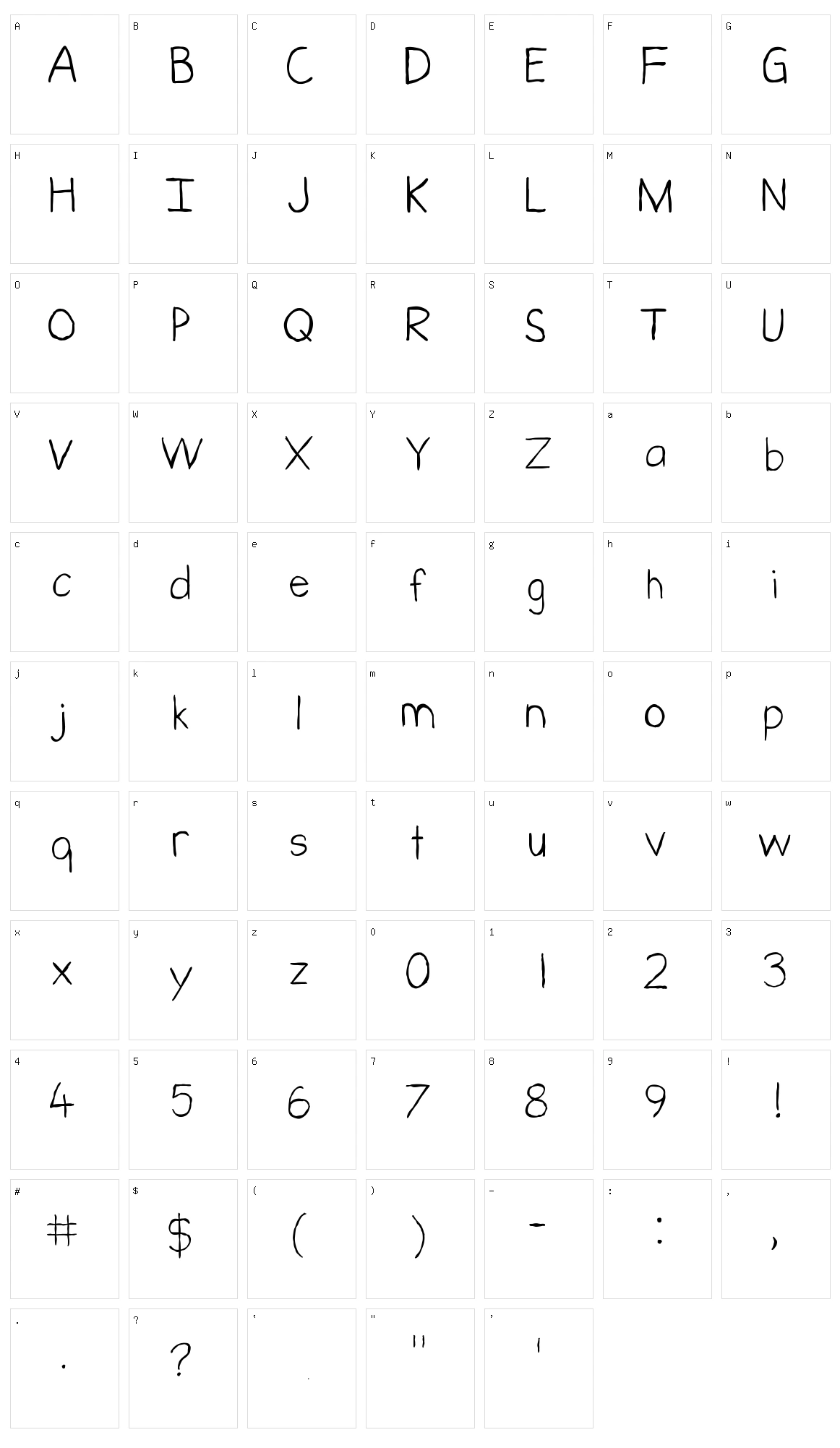 Messen Character Set