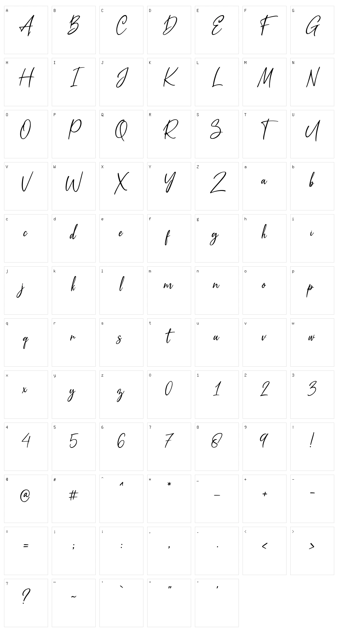 Metal Pen Character Set