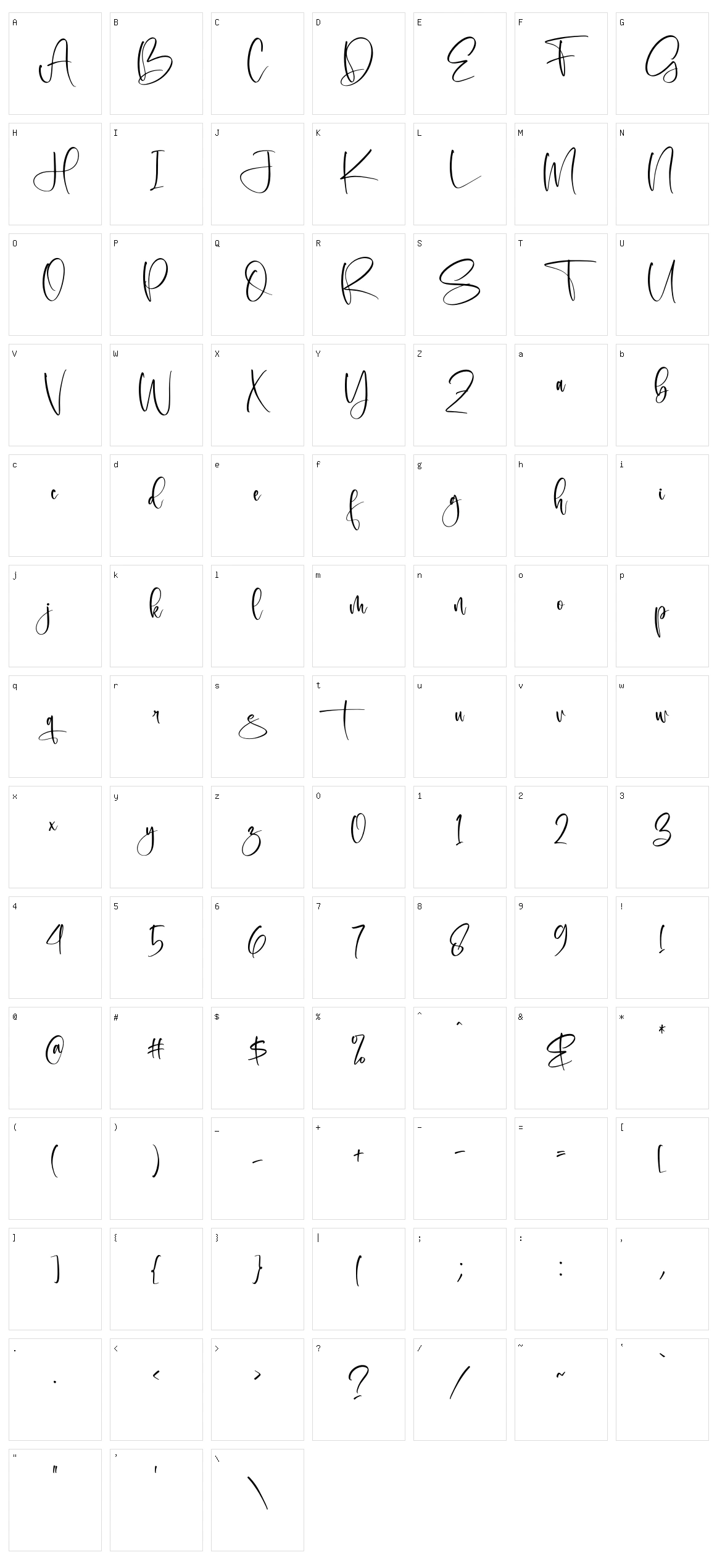 Metteorid Character Set