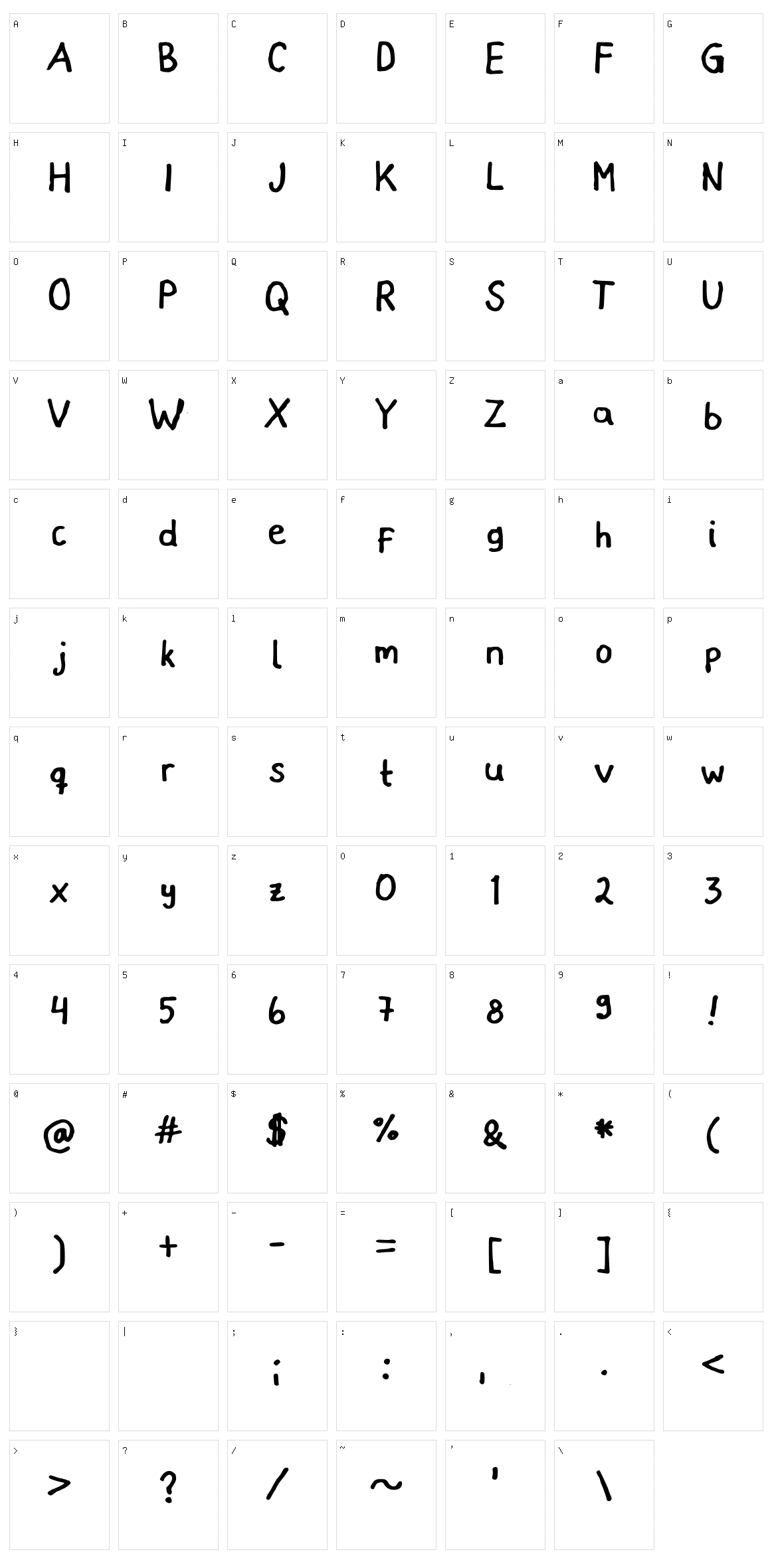 Micaronian Character Set