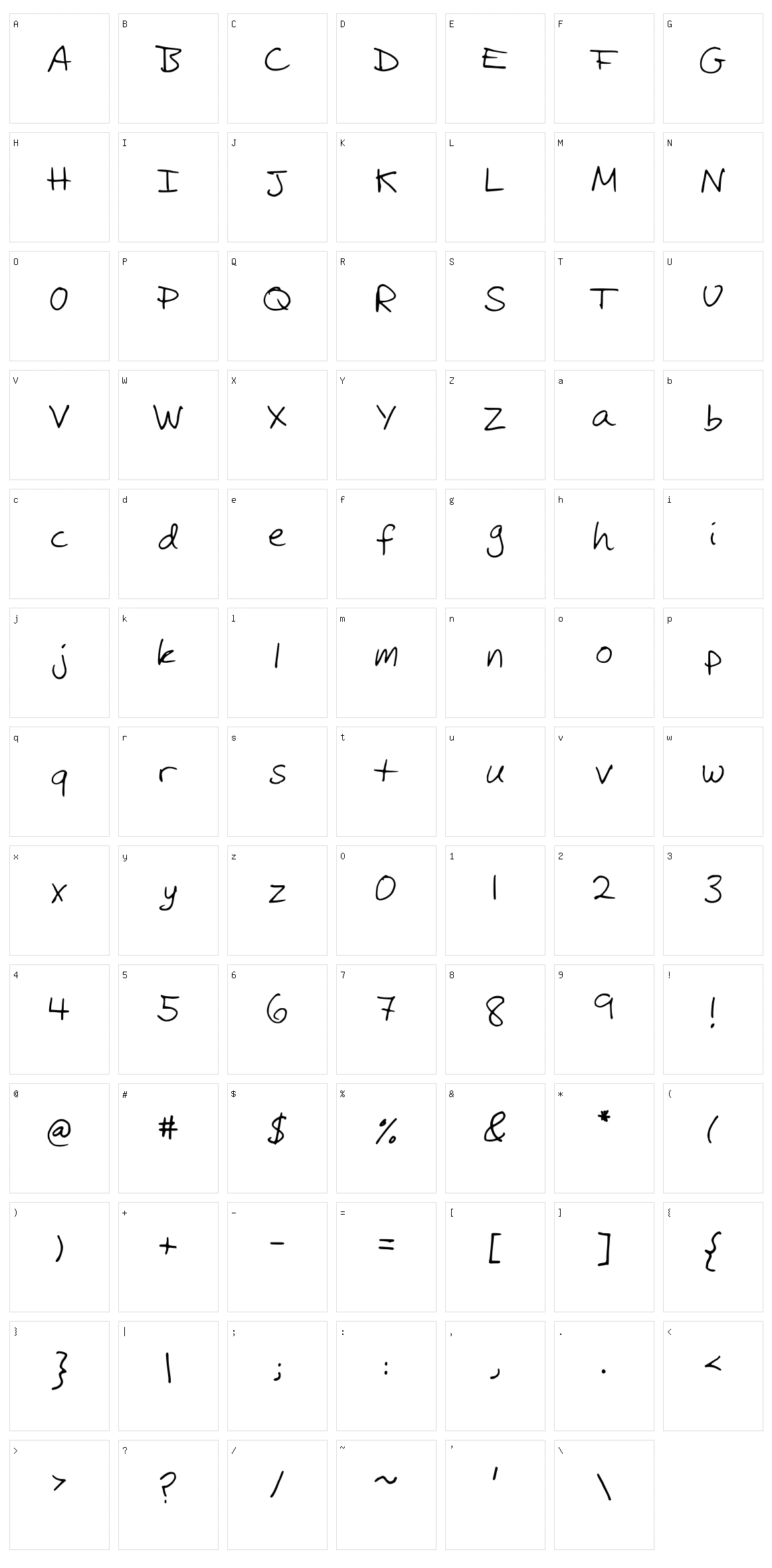 Michael Character Set