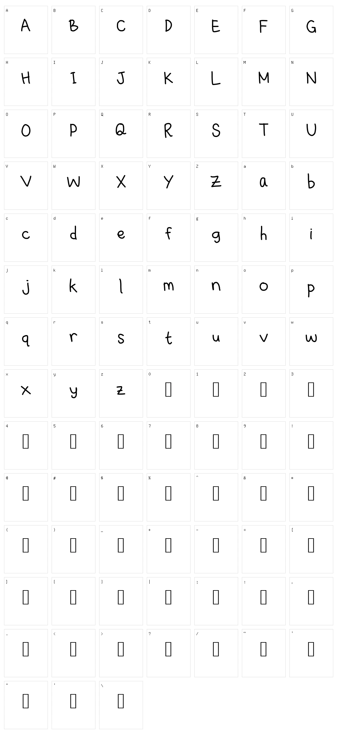 Michelle Digital Handwritten Character Set