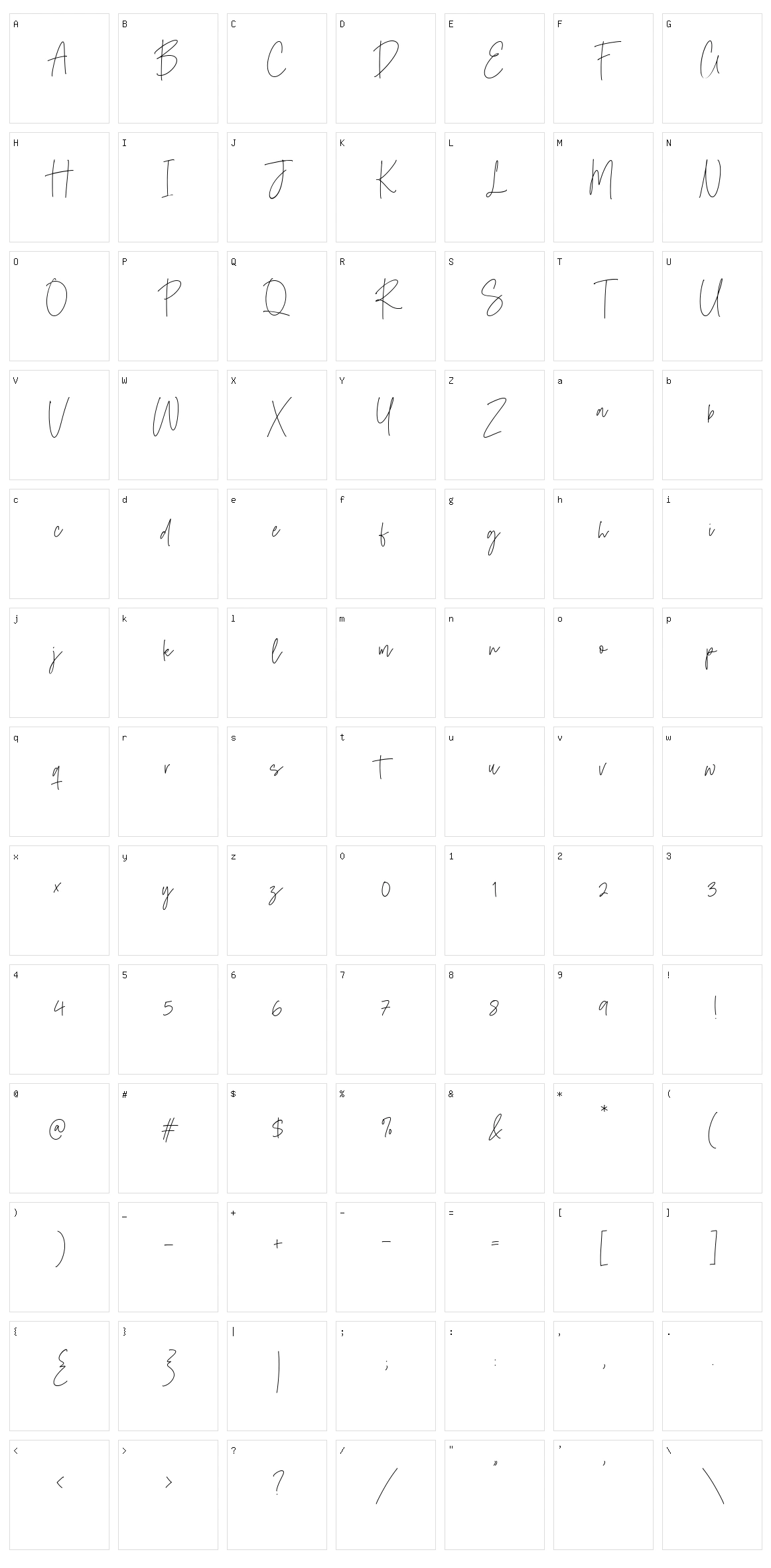 Midnight Wonders Character Set