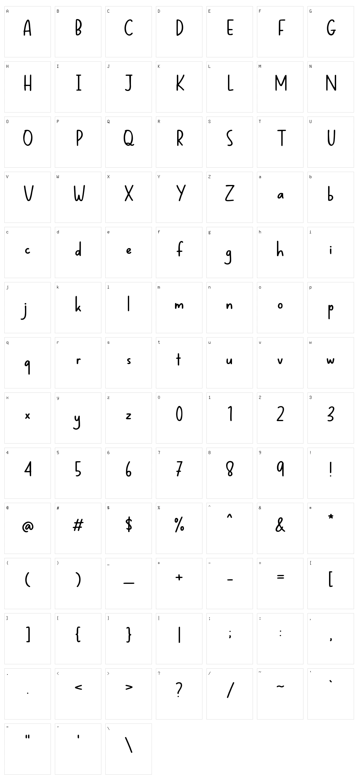 Midspicy Character Set