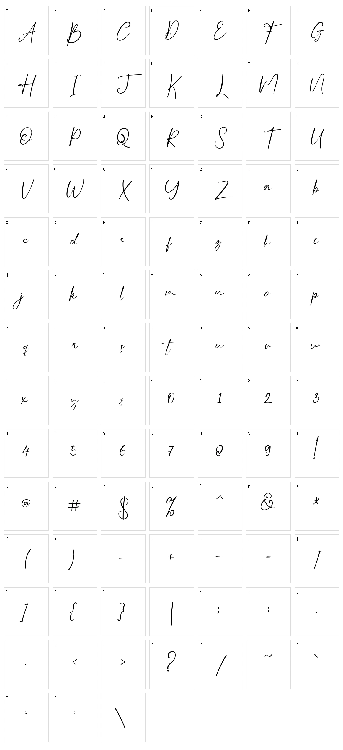 Migatmare Character Set