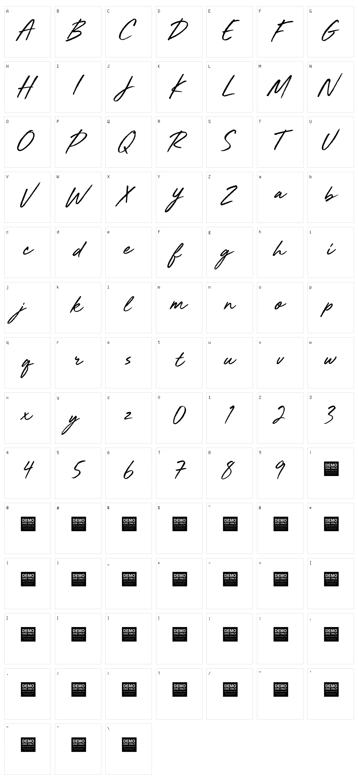 Mighty River Character Set