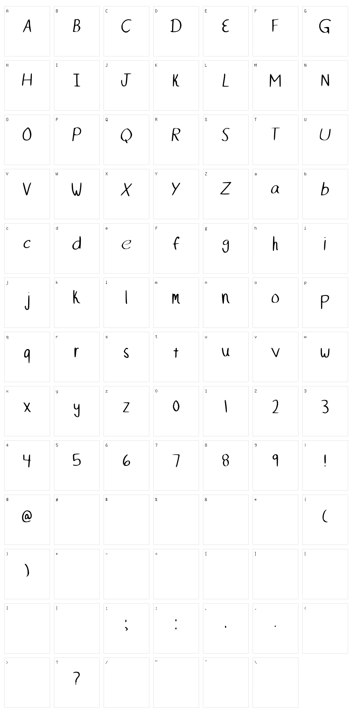 Mike Character Set