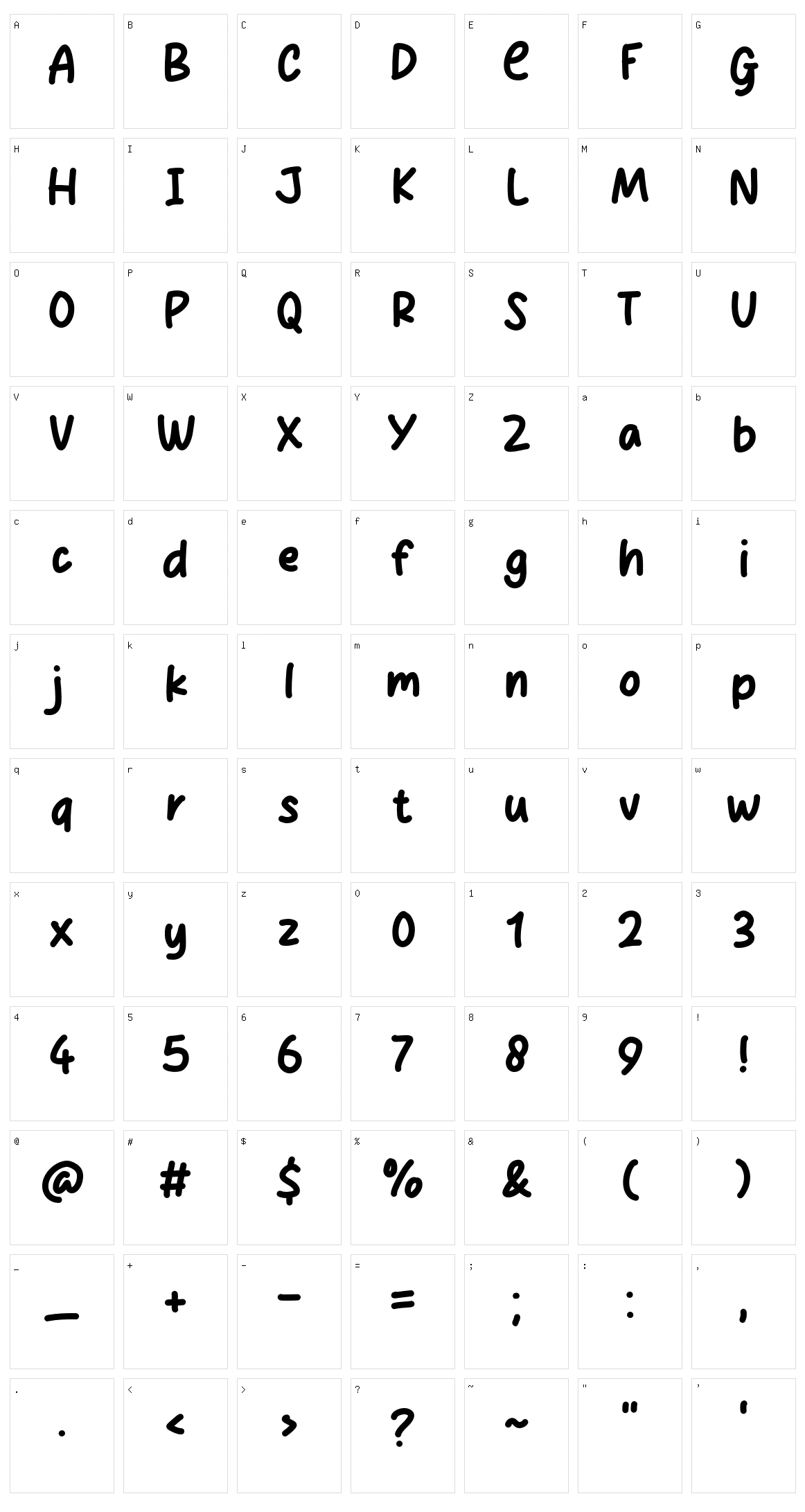 Milku Character Set