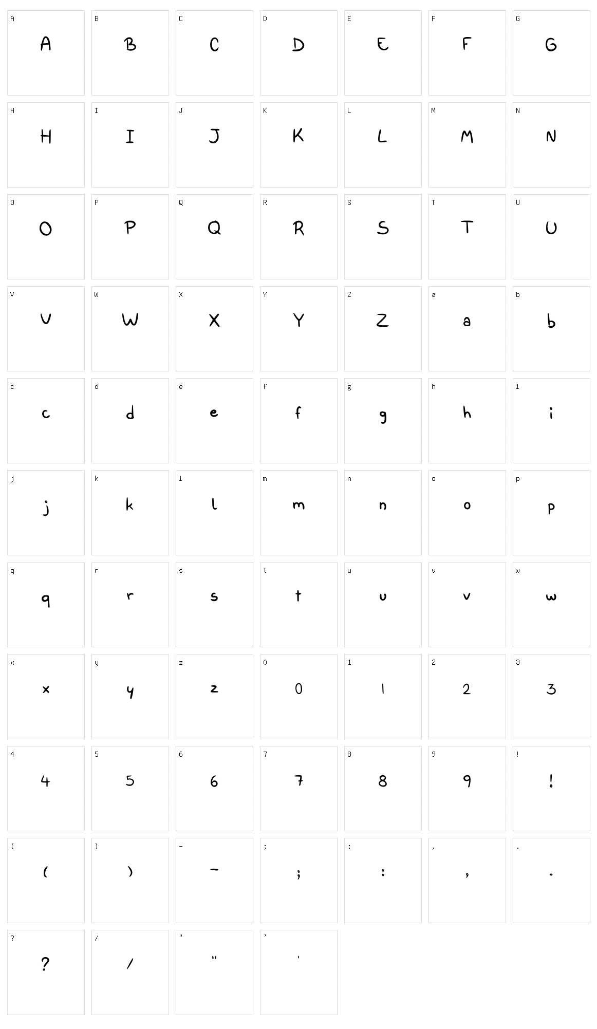 Milky Character Set