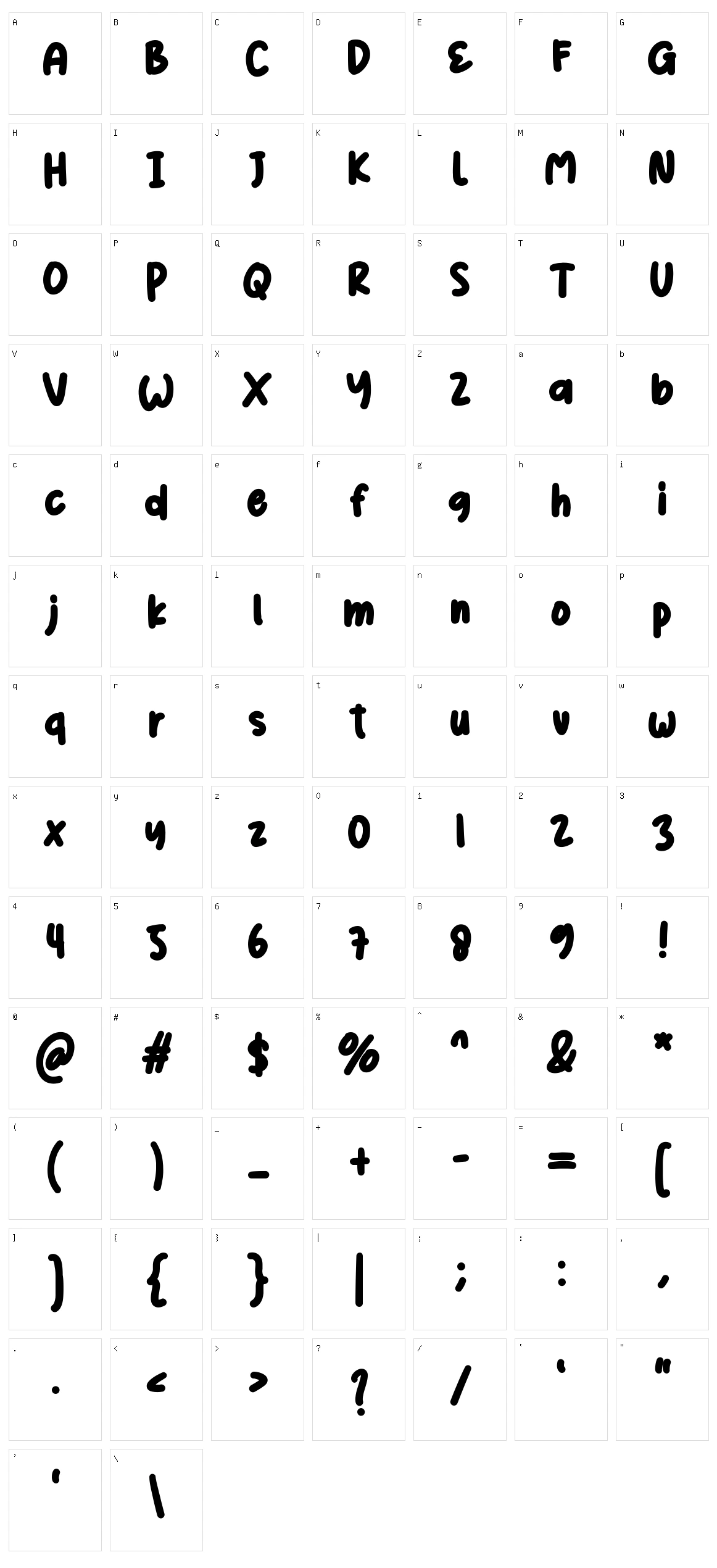 Milky Character Set