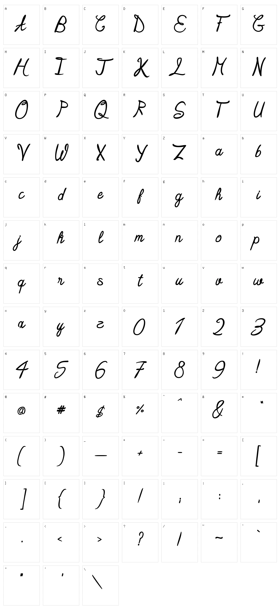 Millenium Sunset Character Set