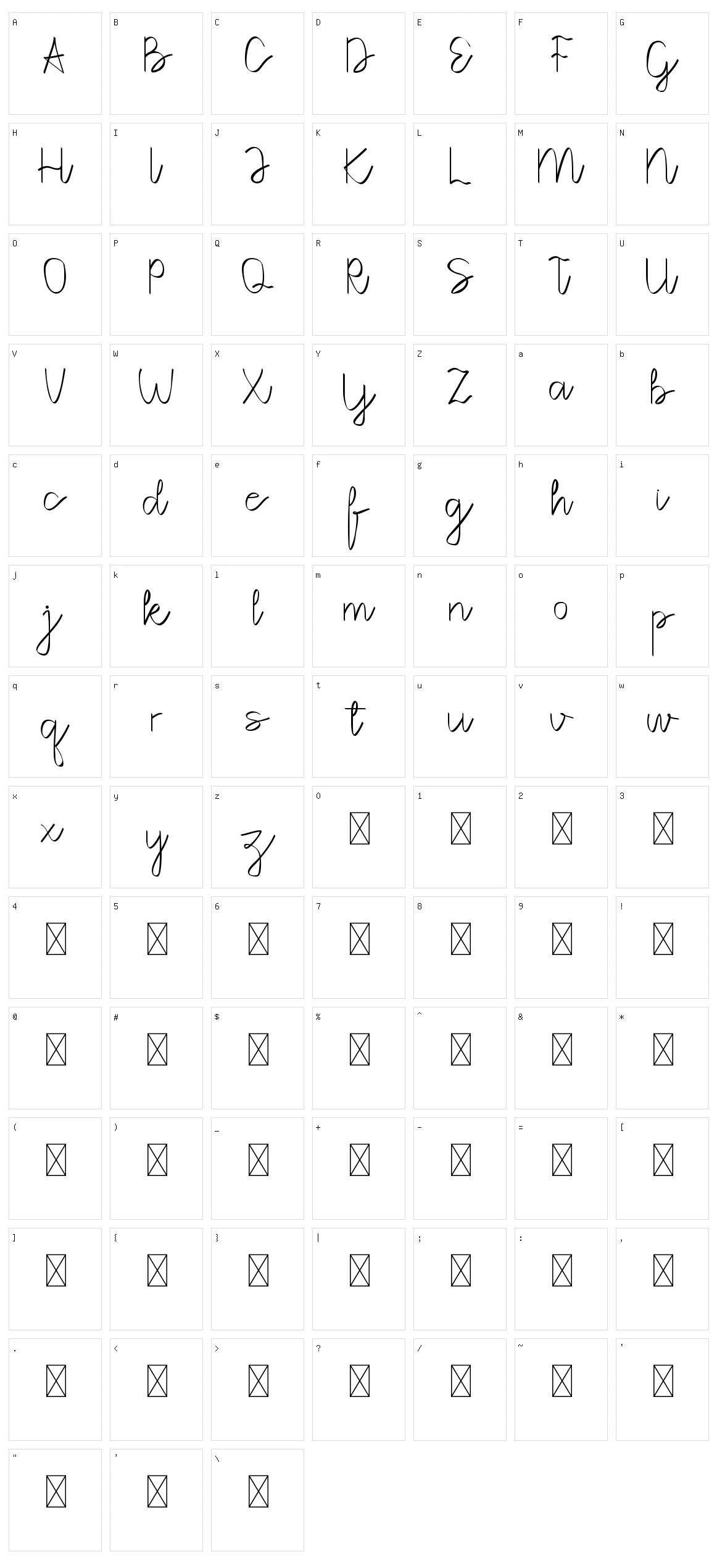 Mind Notes Character Set