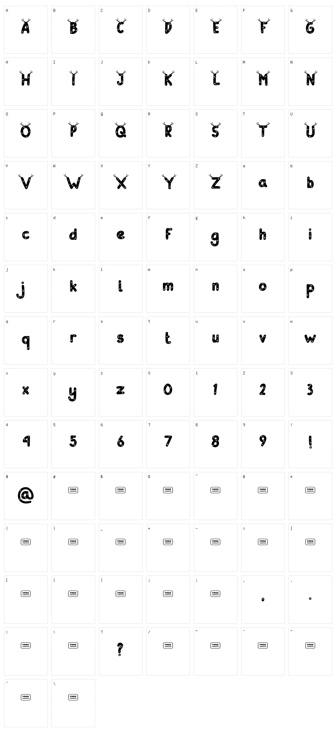 Donder Character Set
