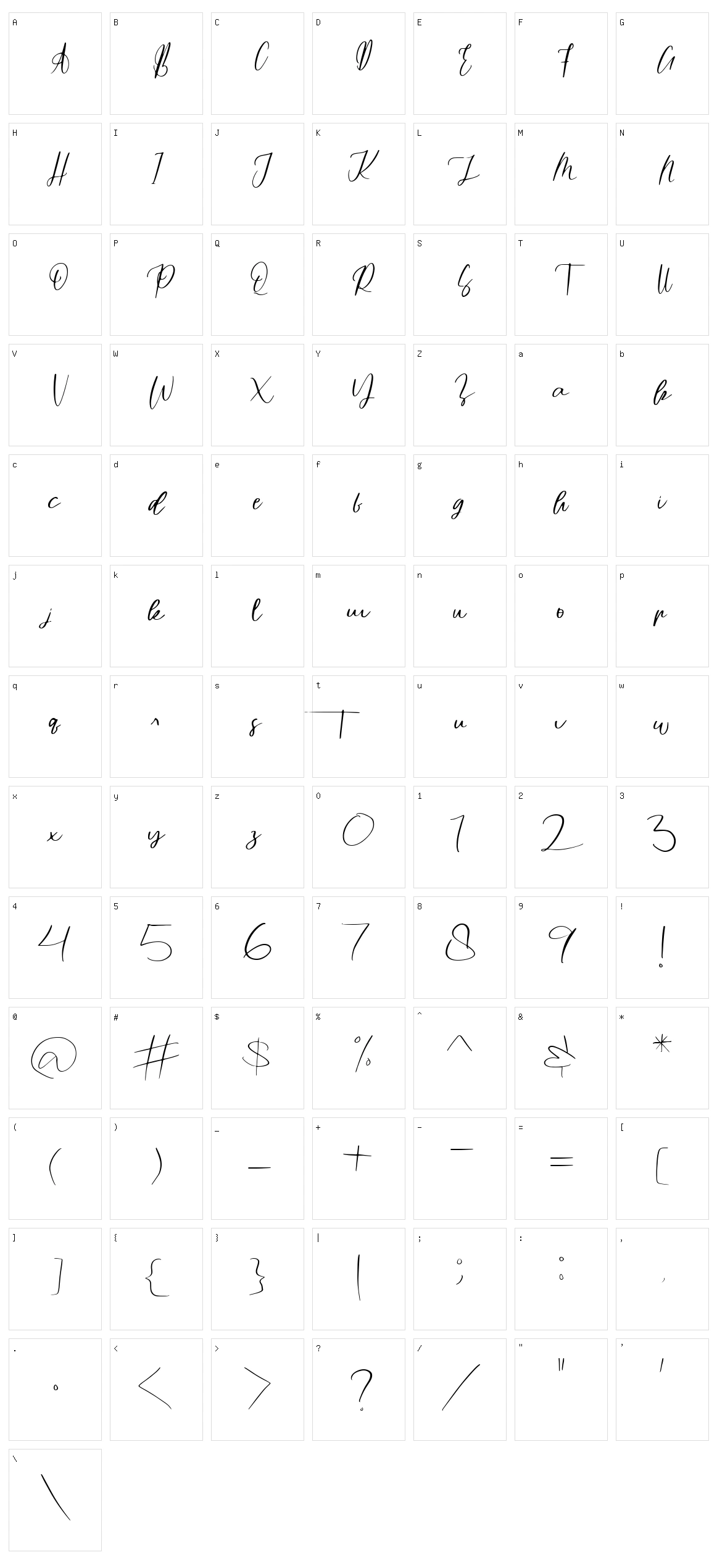 Minim Character Set