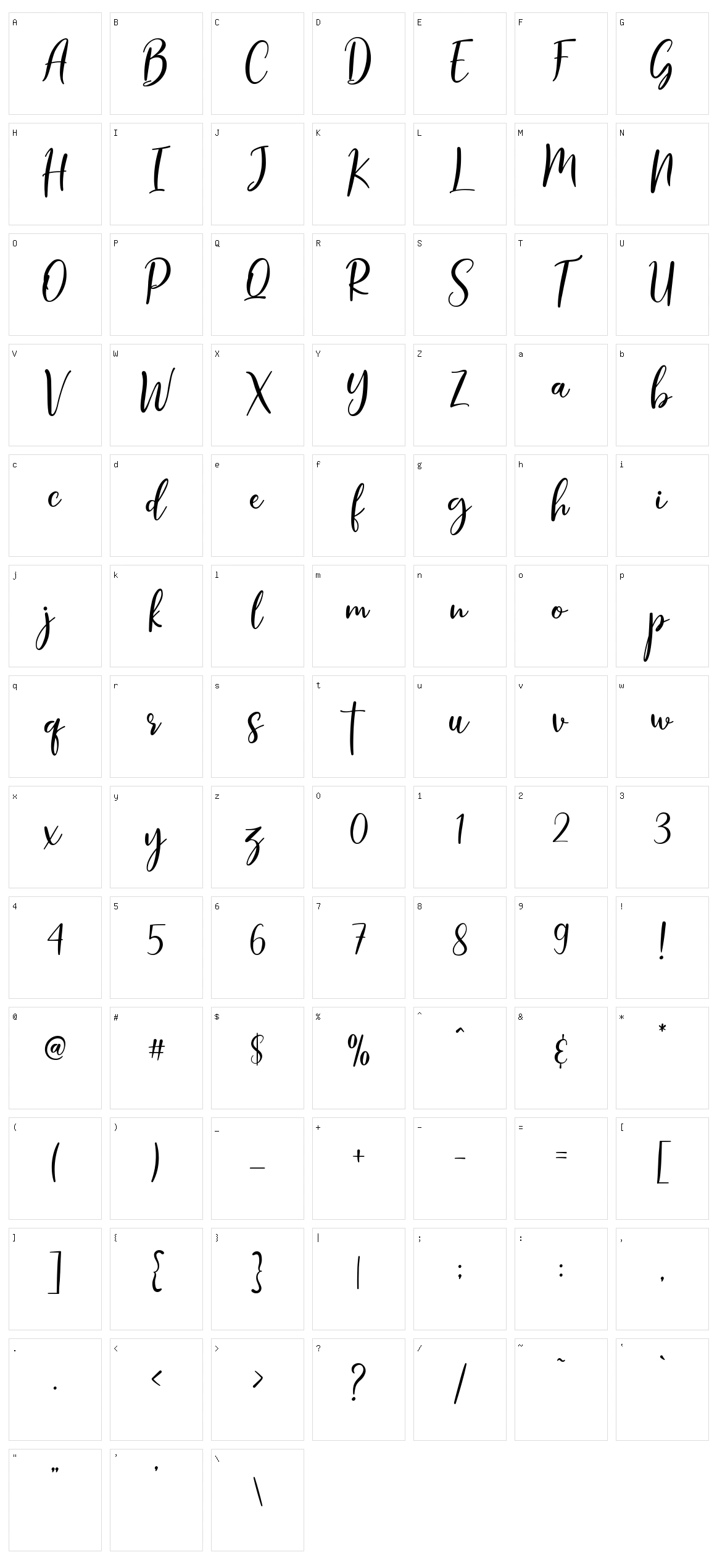 Minista Character Set