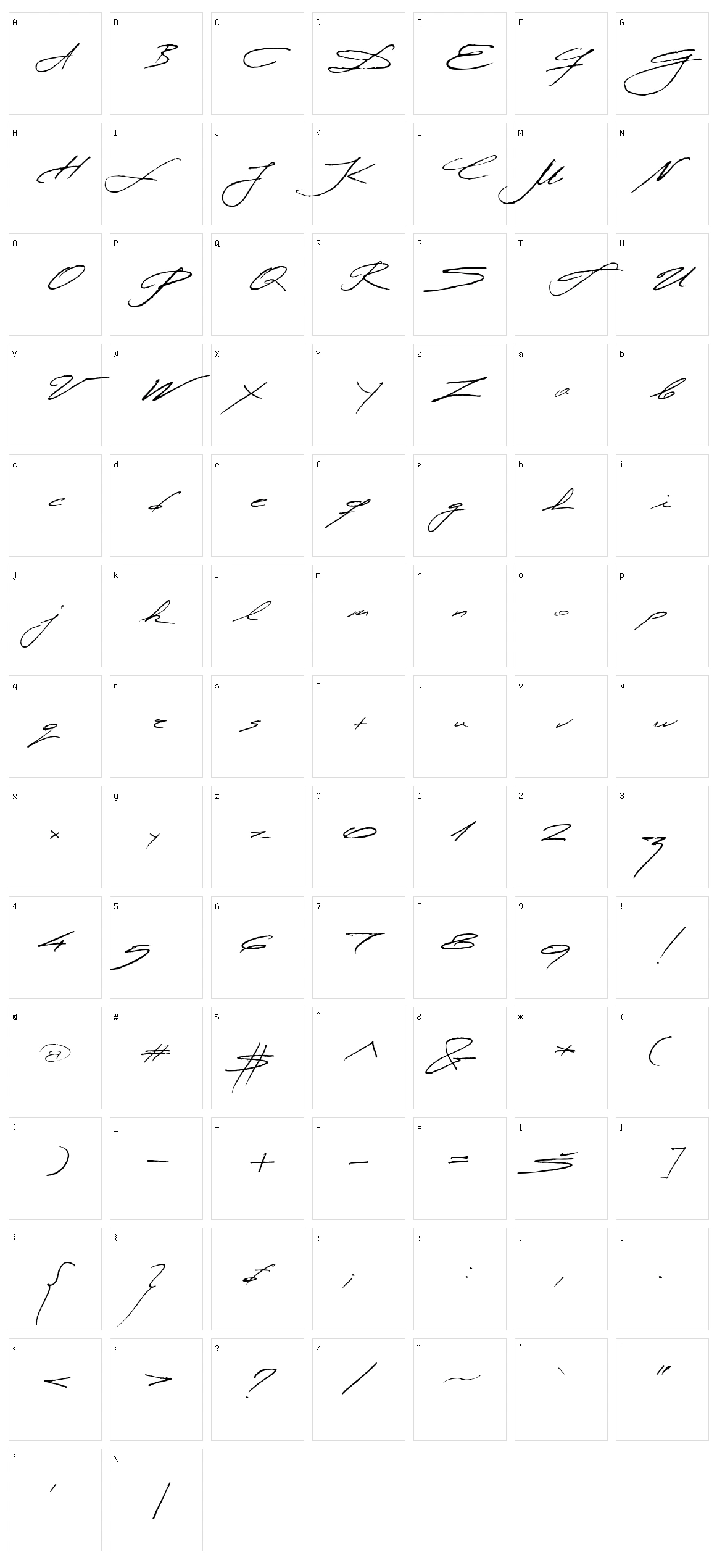 Miodrag Character Set