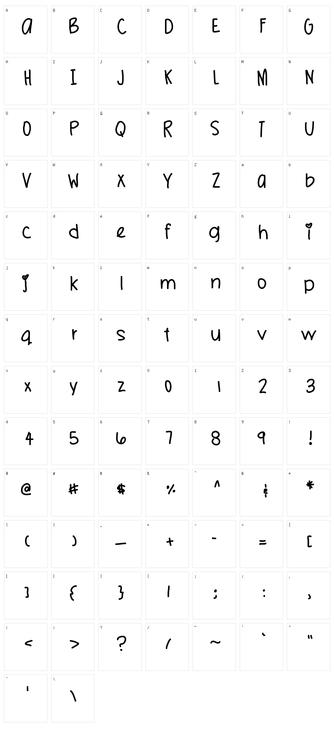 Mission Possible Character Set