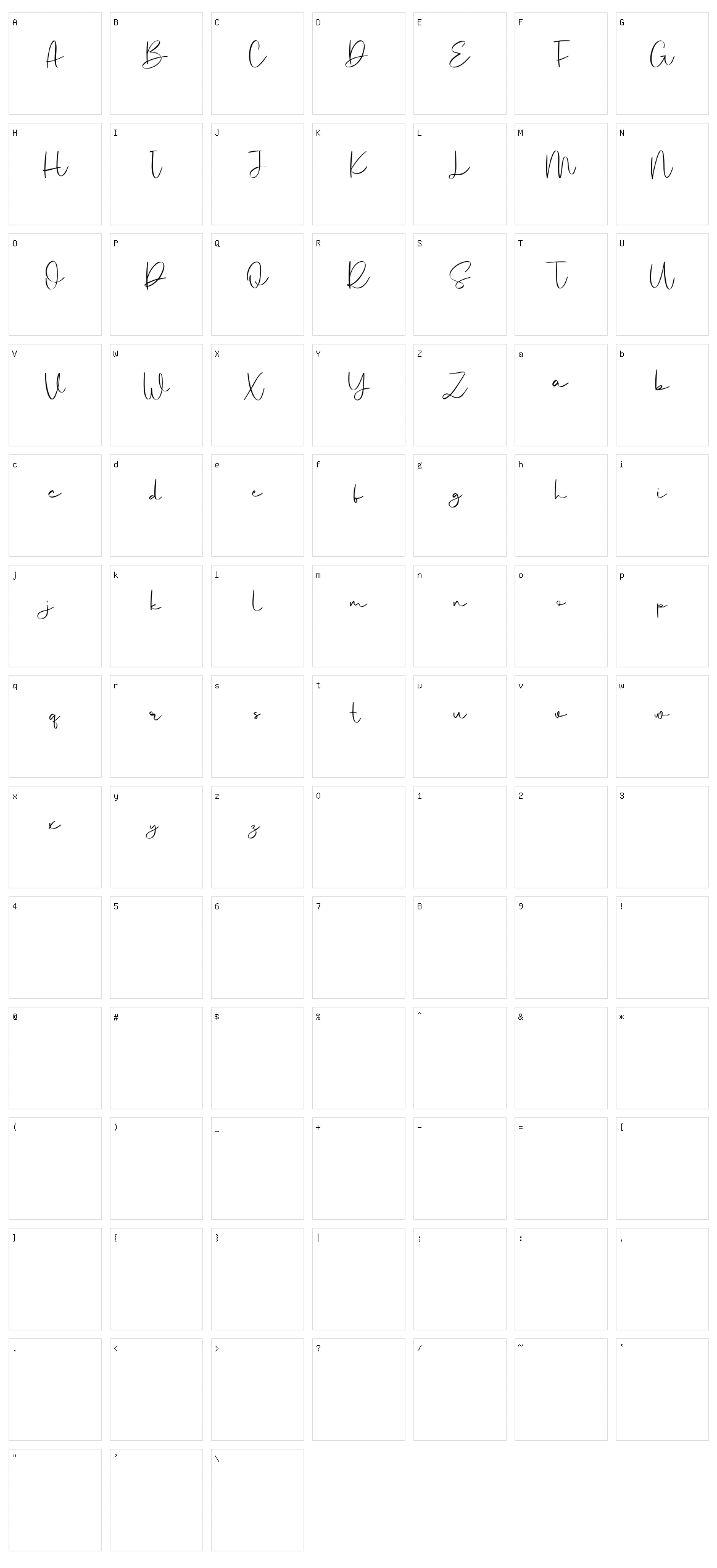 Missousy Character Set