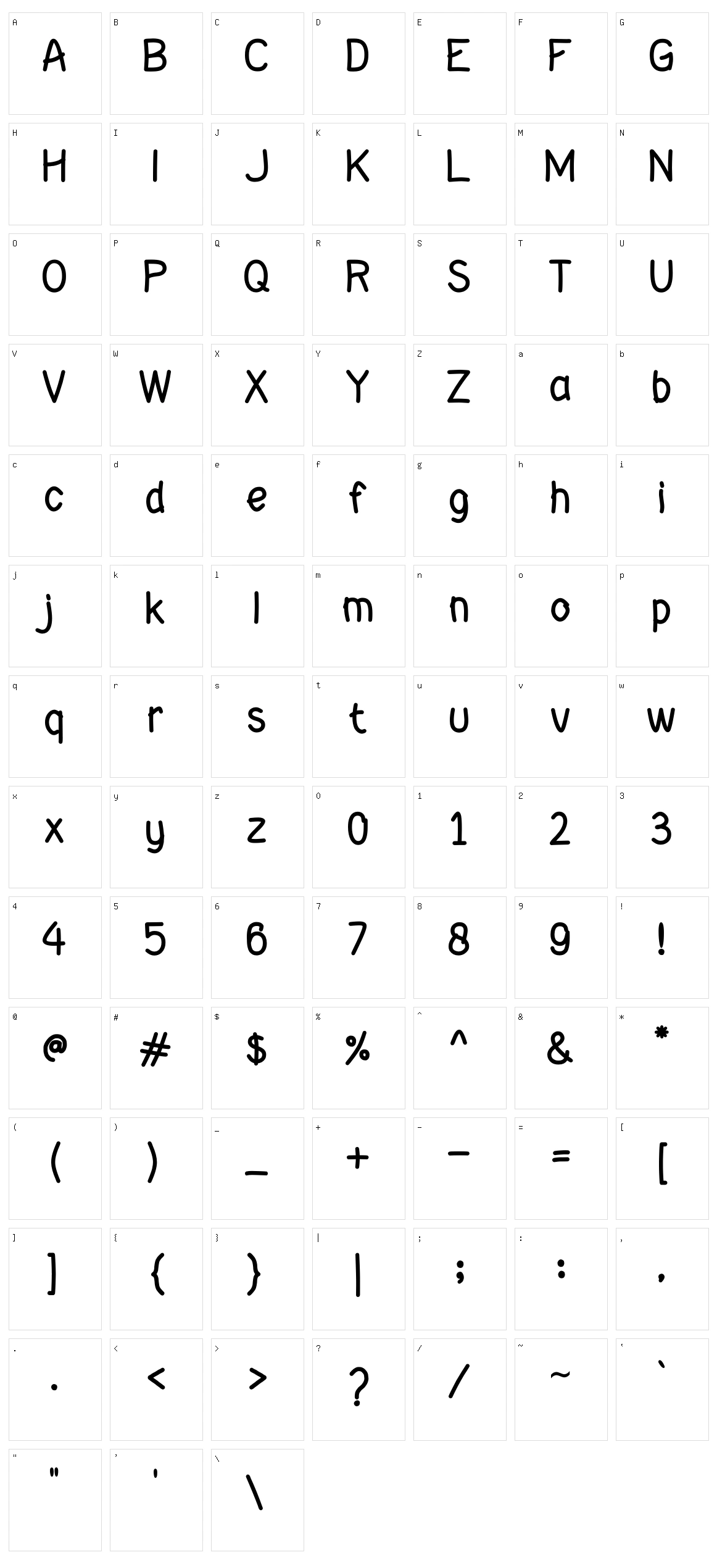Mister Hand Character Set