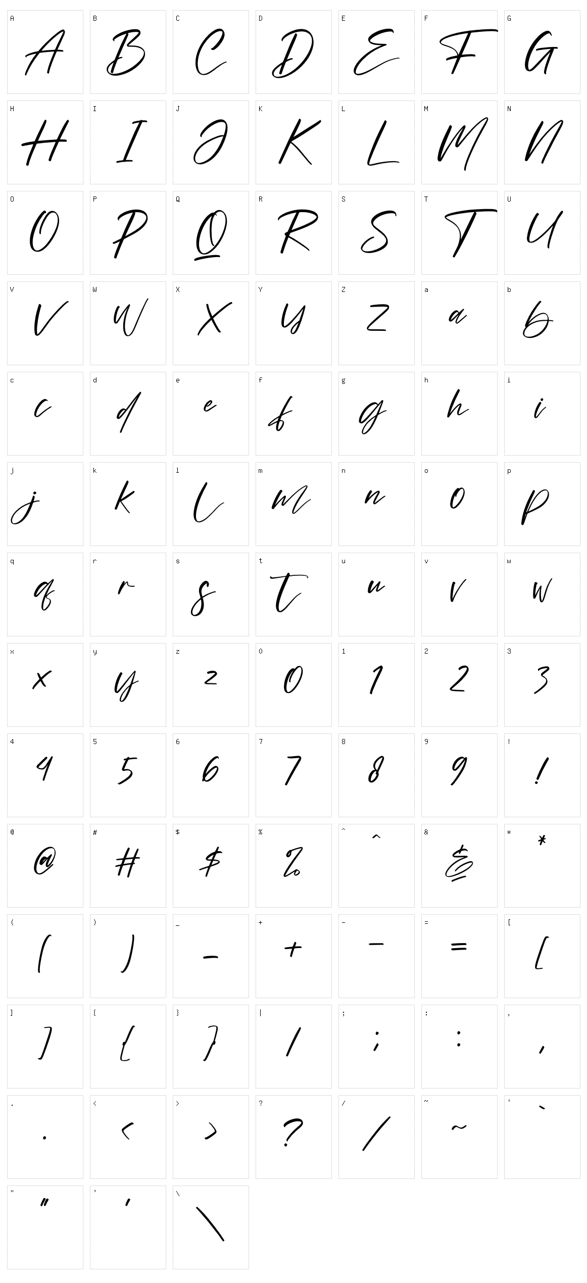 Mistical Character Set