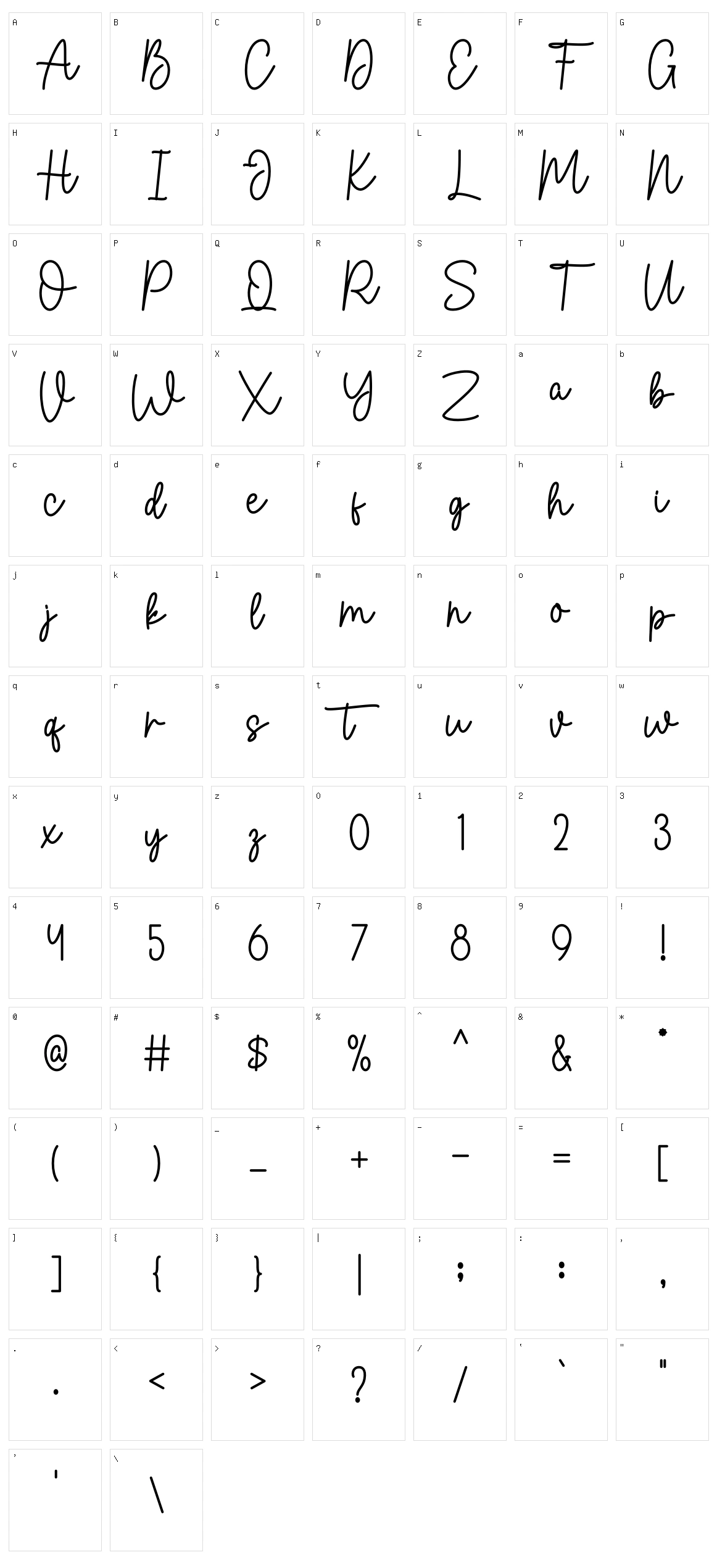 Mistical Character Set