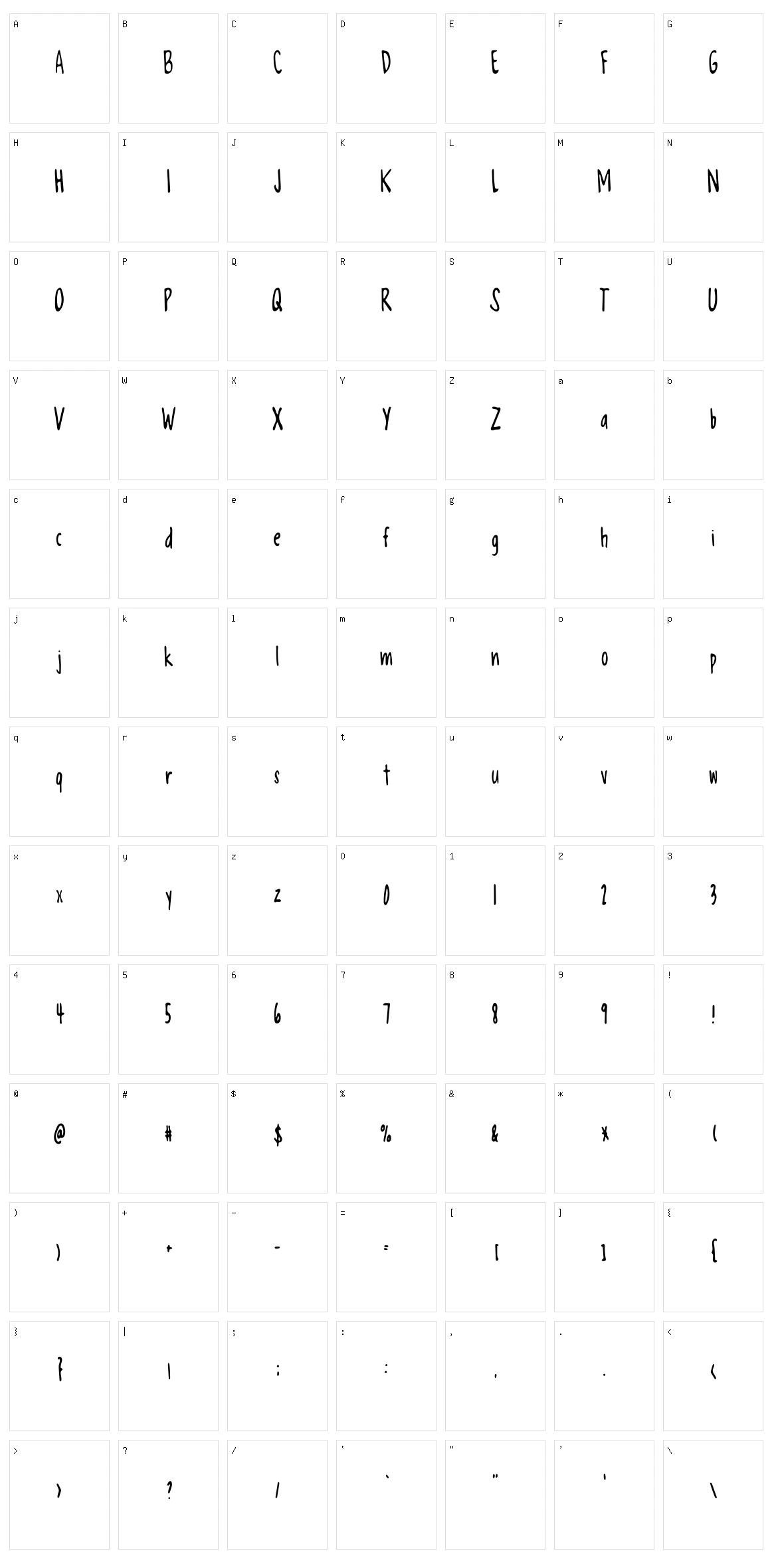 Mix Rego Character Set