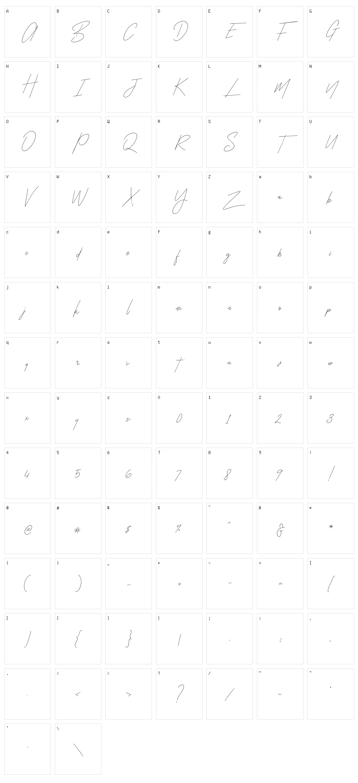Miyake Character Set