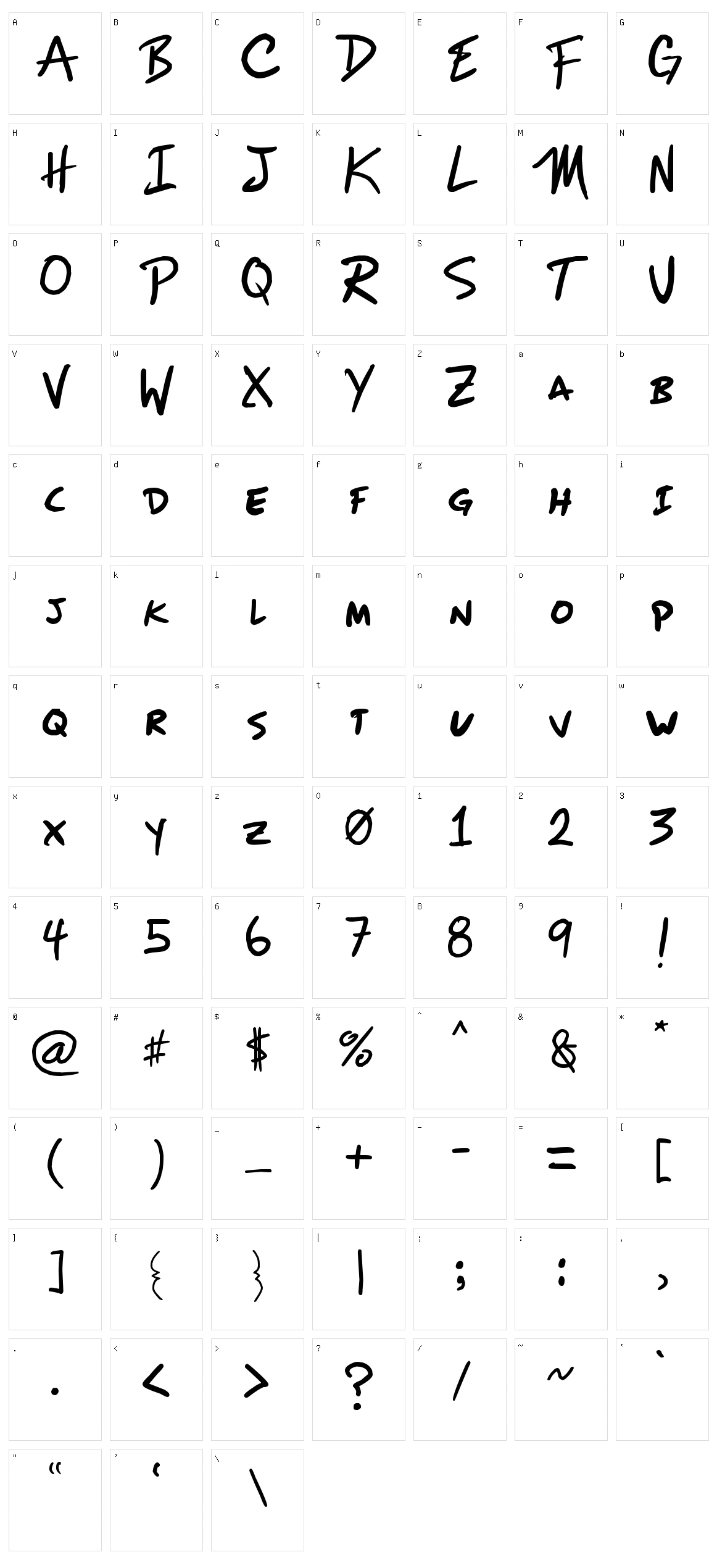 Mizike Character Set