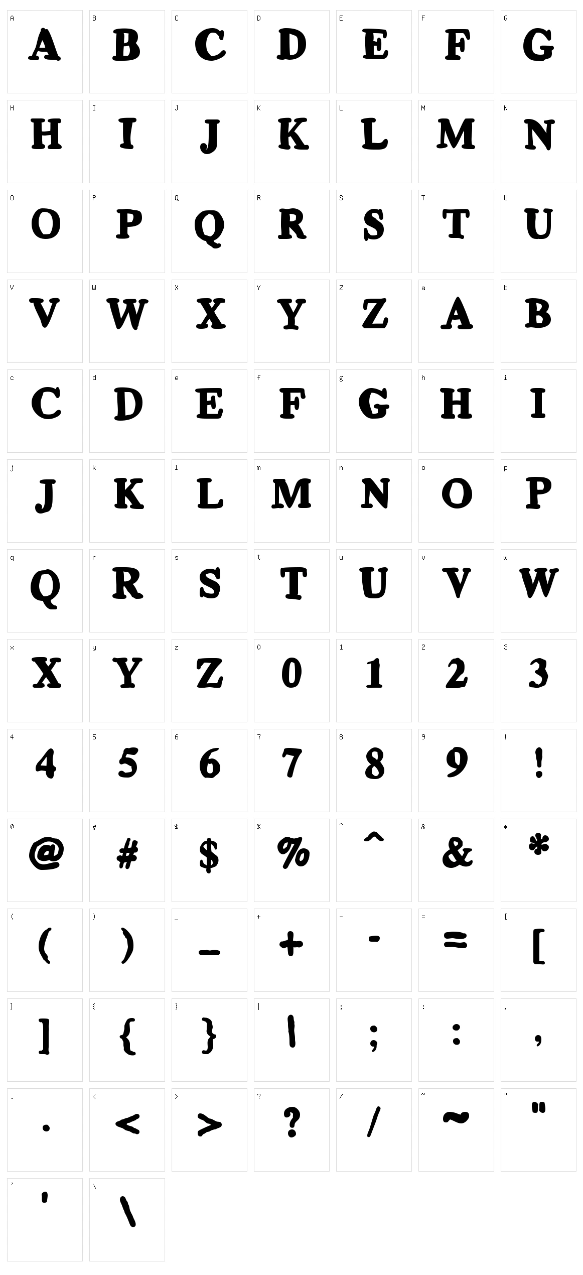 ML Monstrolino Character Set