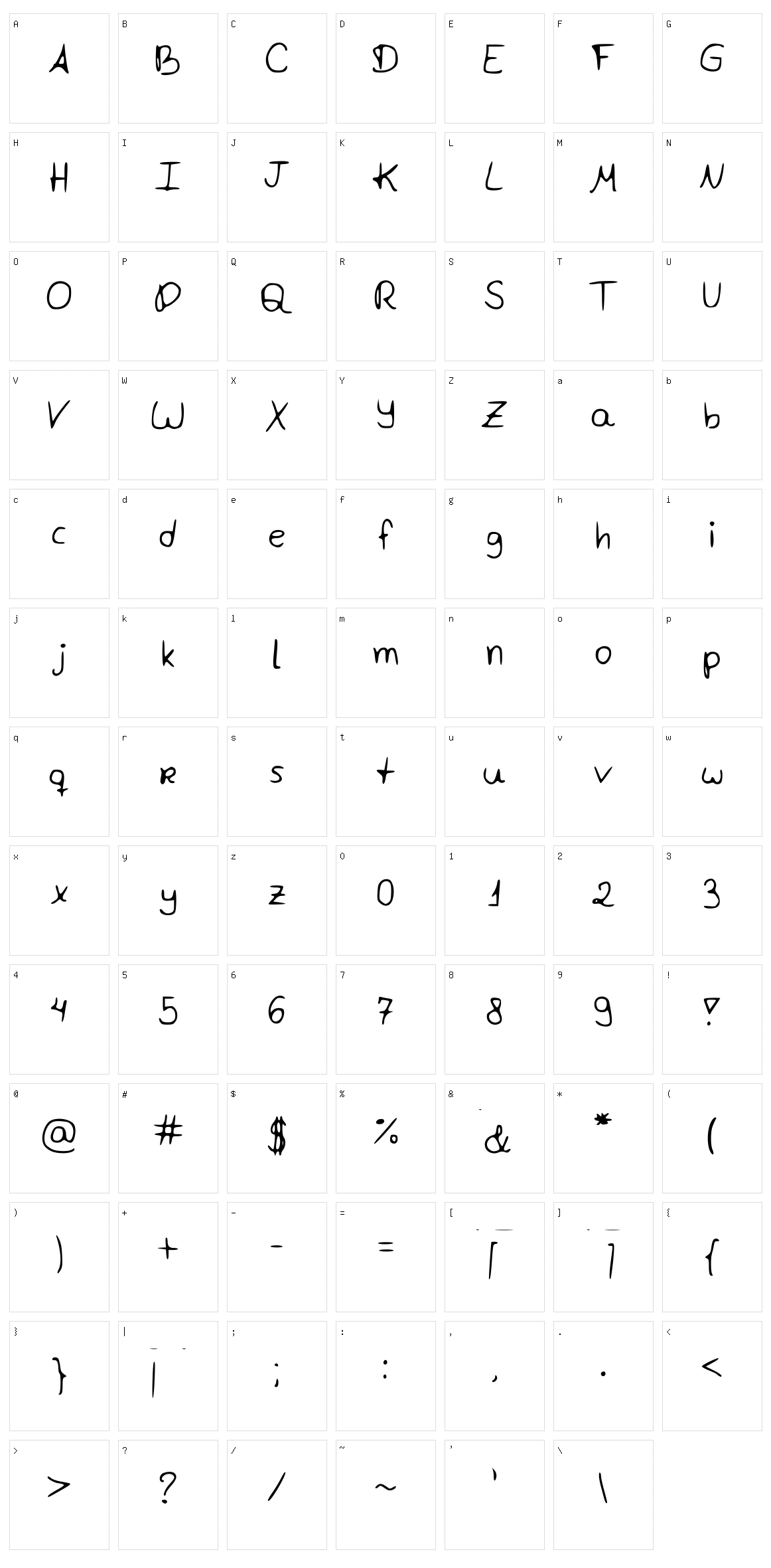 MLD Russis Character Set