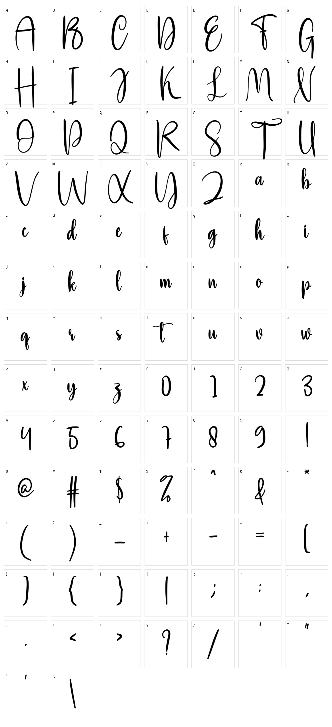 Mobile Character Set