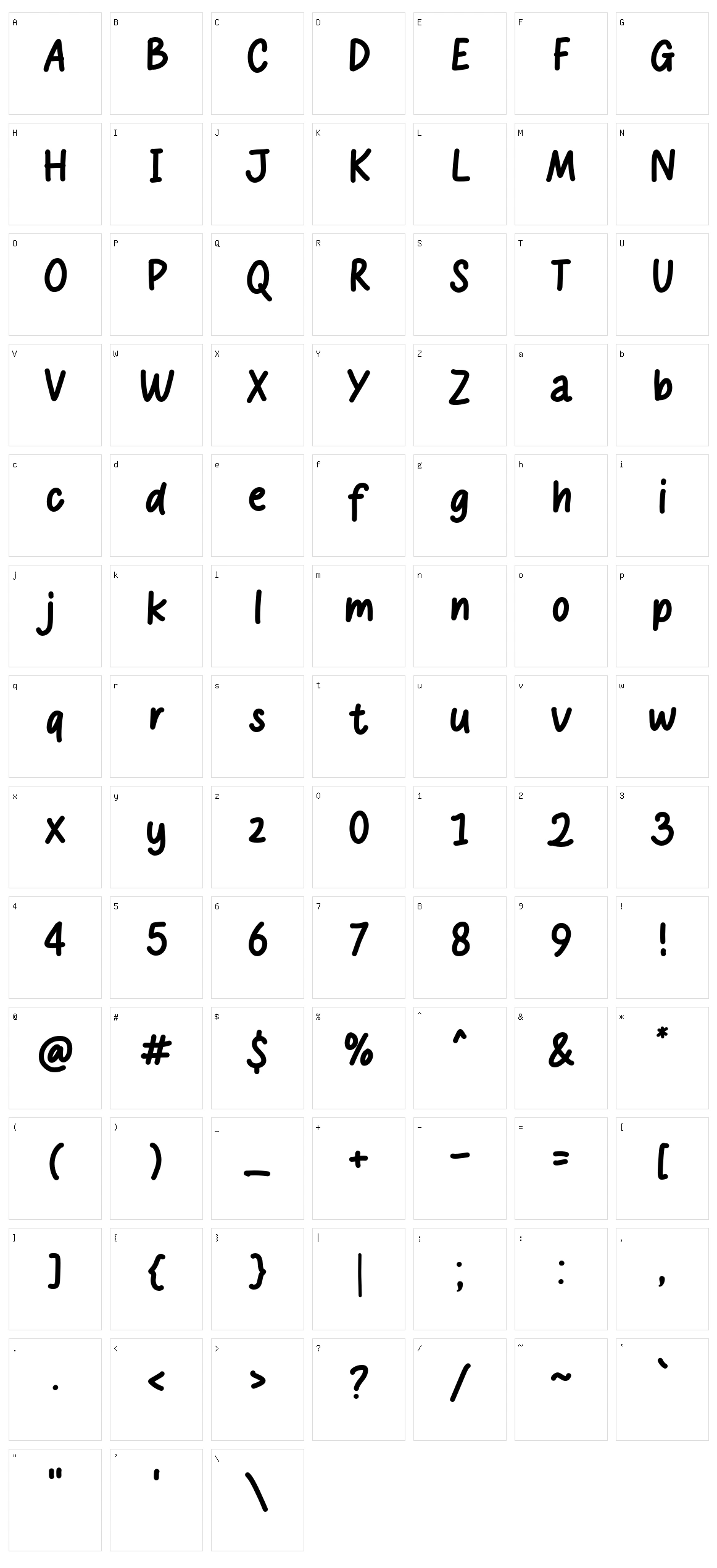 Molen Character Set