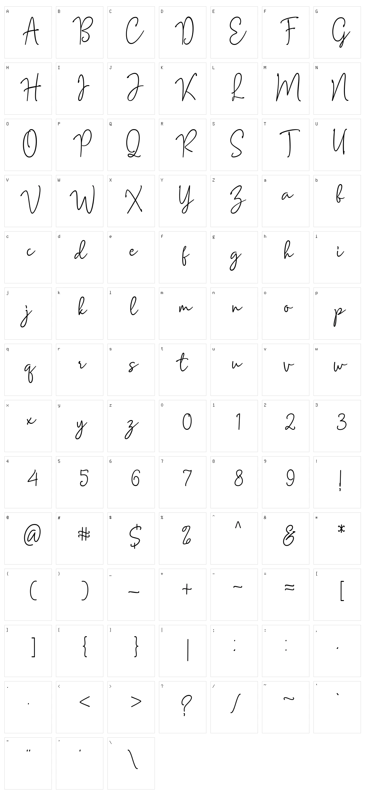 Momday Character Set