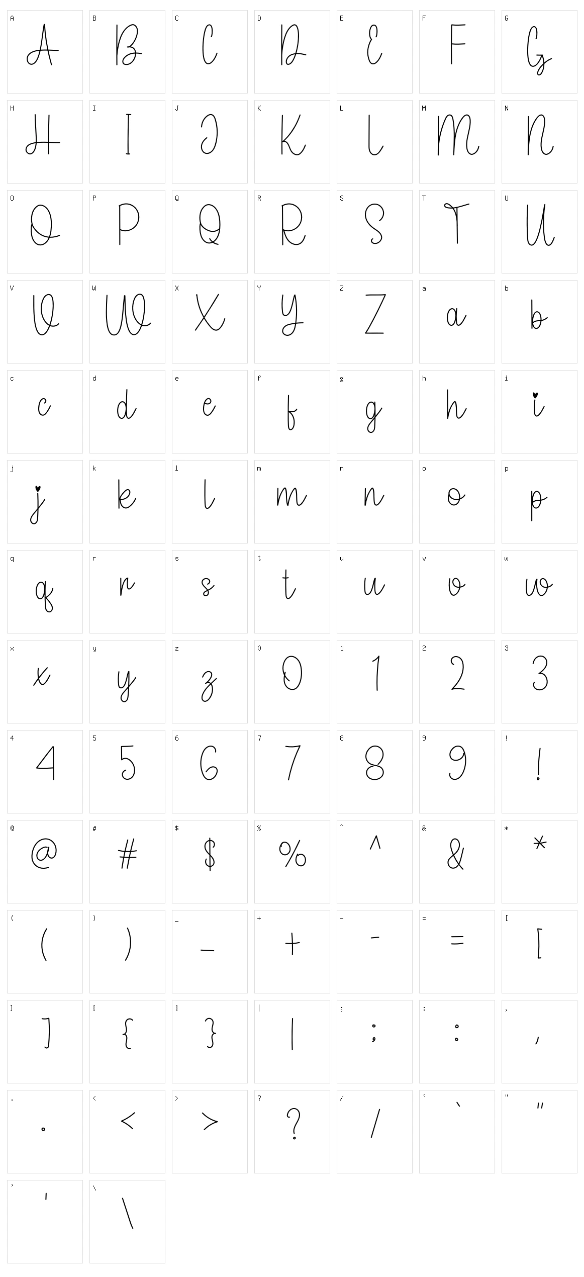 Moment Character Set